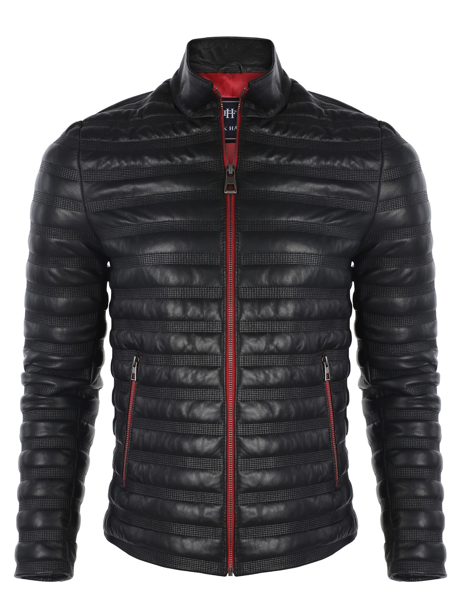 Felix Hardy Lederjacke Sportliche Lederjacke mit Reißverschluss