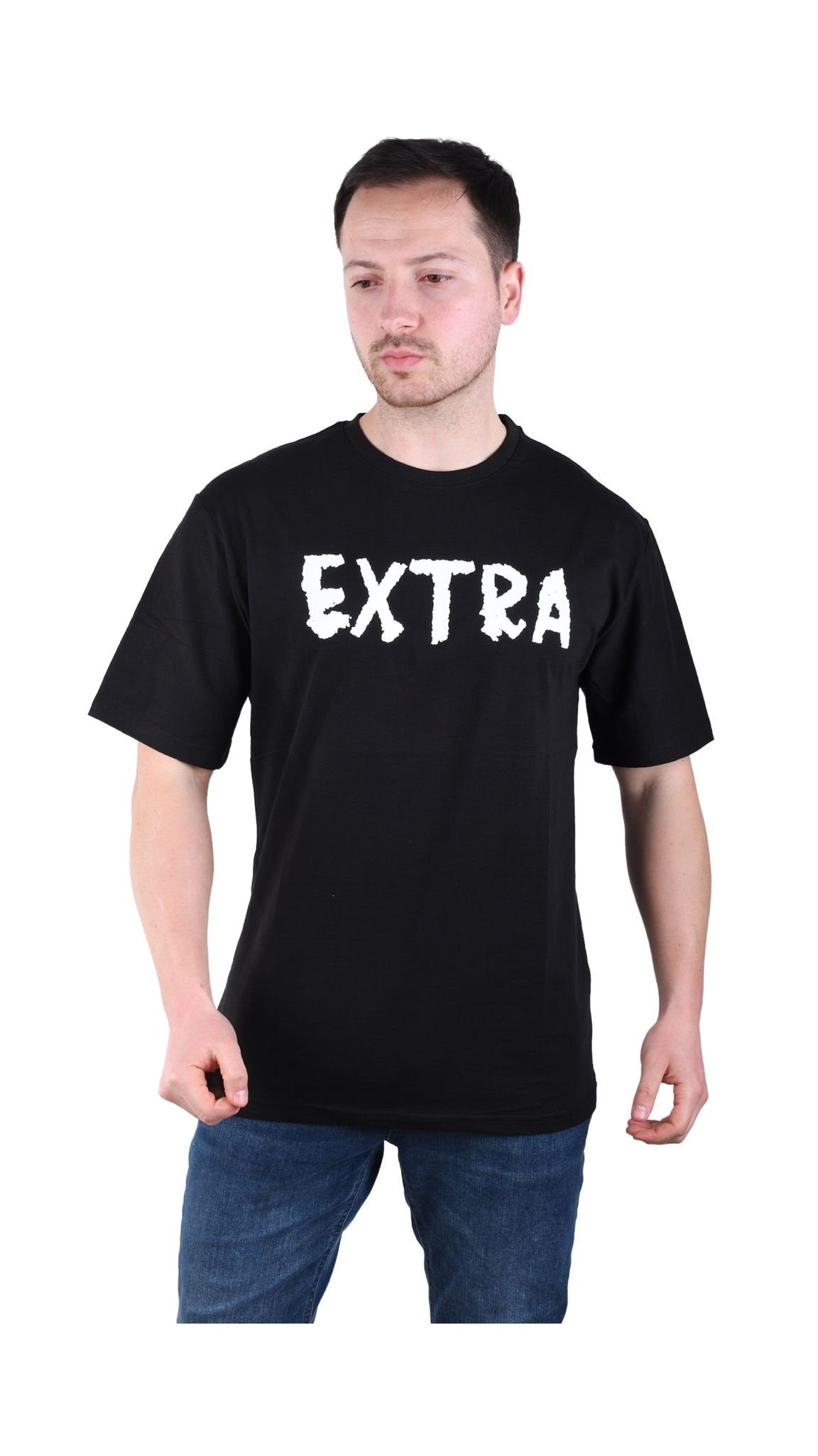 Megaman Jeans T-Shirt Megaman, Herren T-Shirt, Oversize