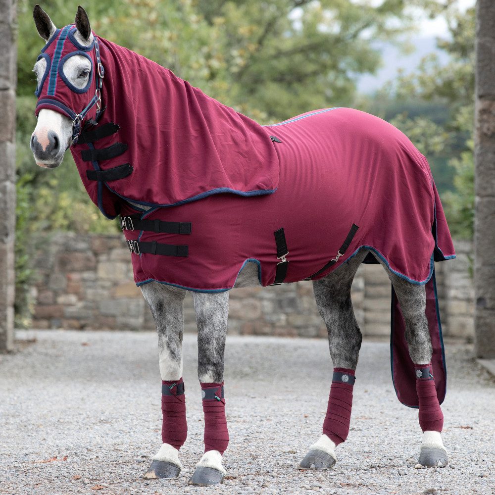 Horseware Pferde-Abschwitzdecke Horseware Rambo Show Set Sheet - Burgundy