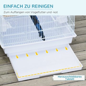 PawHut Vogelkäfig für kleine Vogelarten inkl. Zubehör