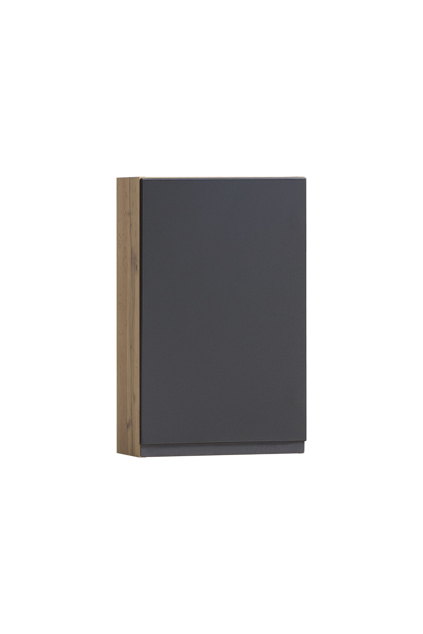HELD MÖBEL Hängeschrank in grau, Wotaneiche, MDF - 40x64x20cm (BxHxT)