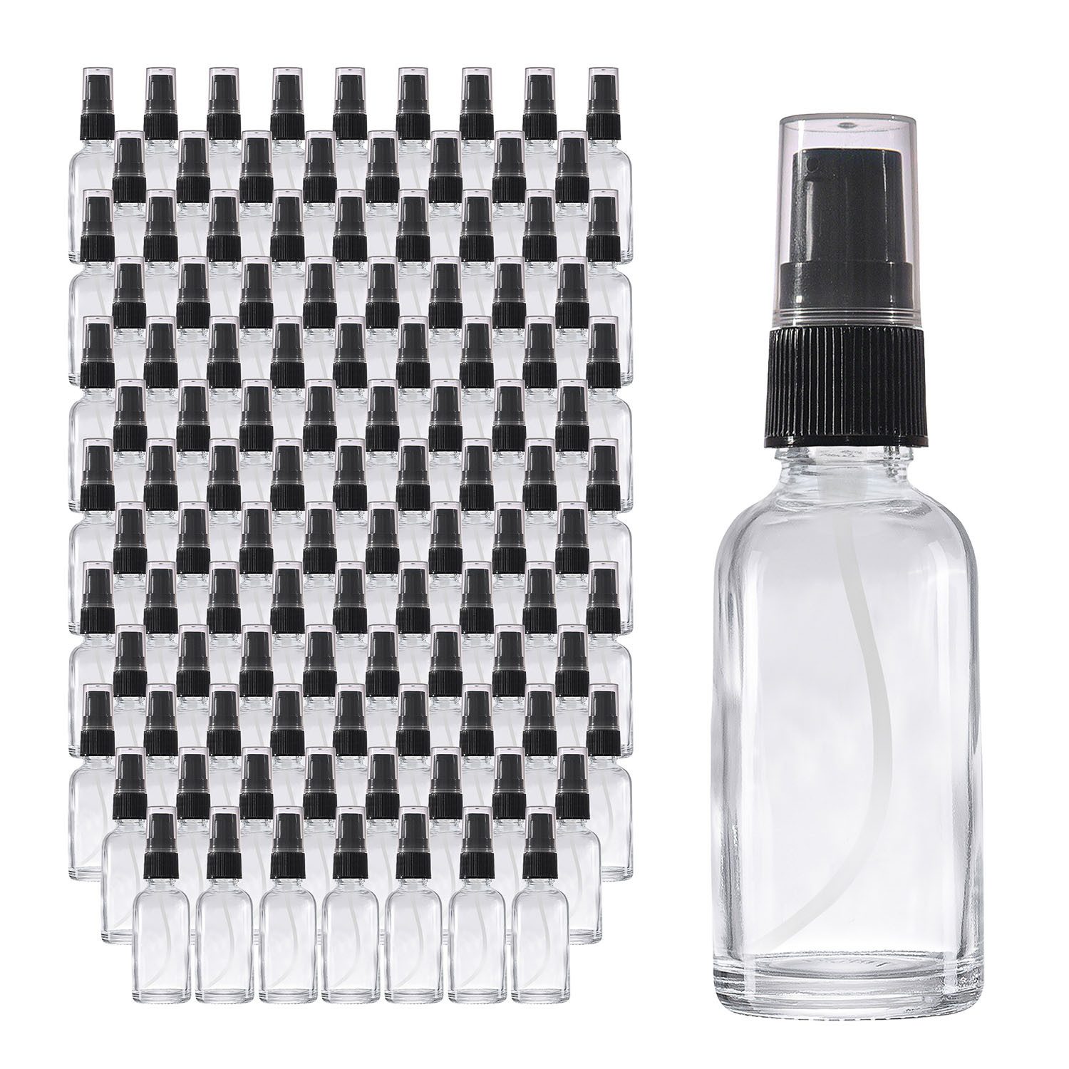 Seifenspender 143 x 30ml Pumpspender-Flasche, Lotionsflasche, Klarglas