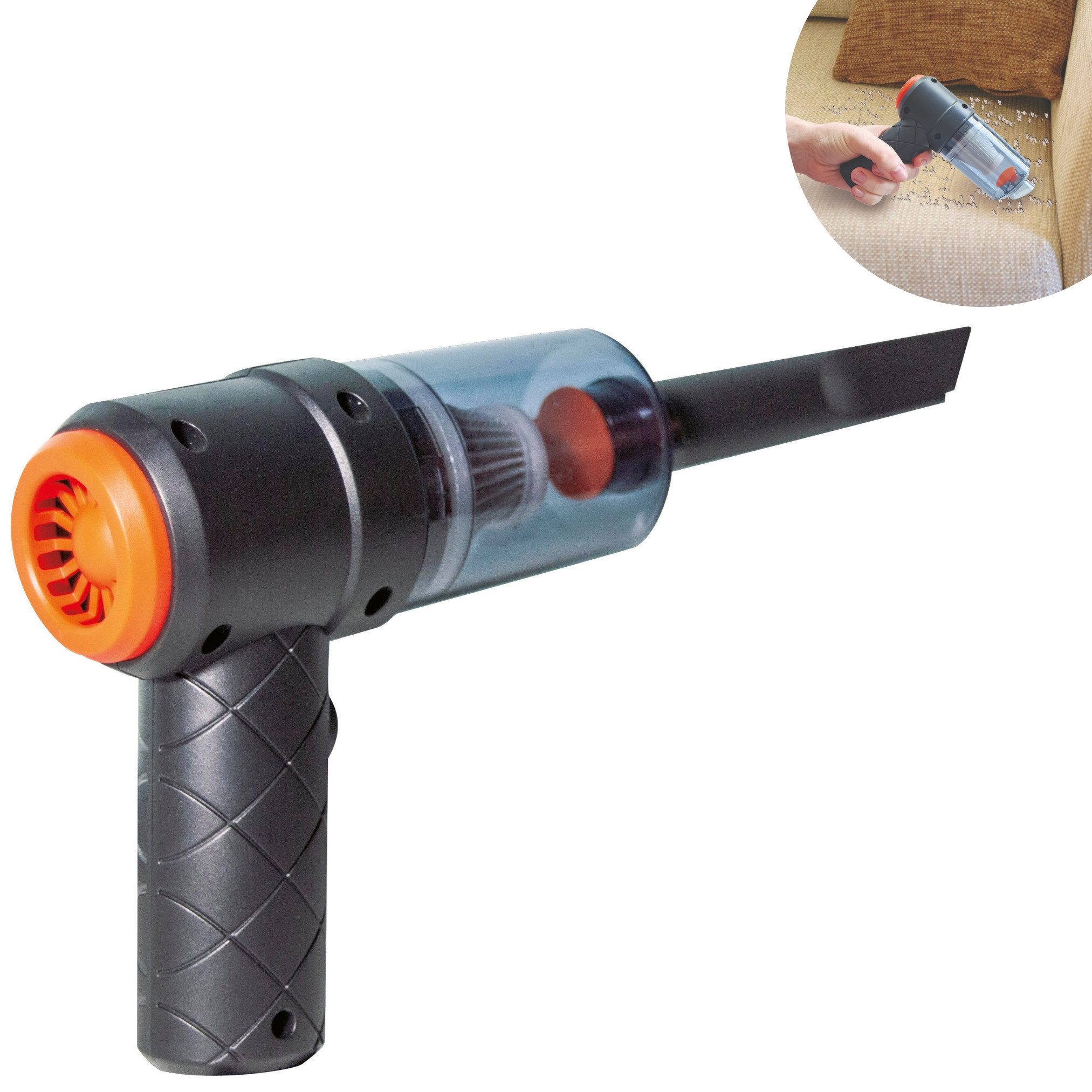 Starlyf Akku-Handstaubsauger Mini Vacuum Cleaner, 45,00 W, beutellos, 2in1 Staubsauger mit Gebläse ideal für Auto & Computer, 1200 mAh