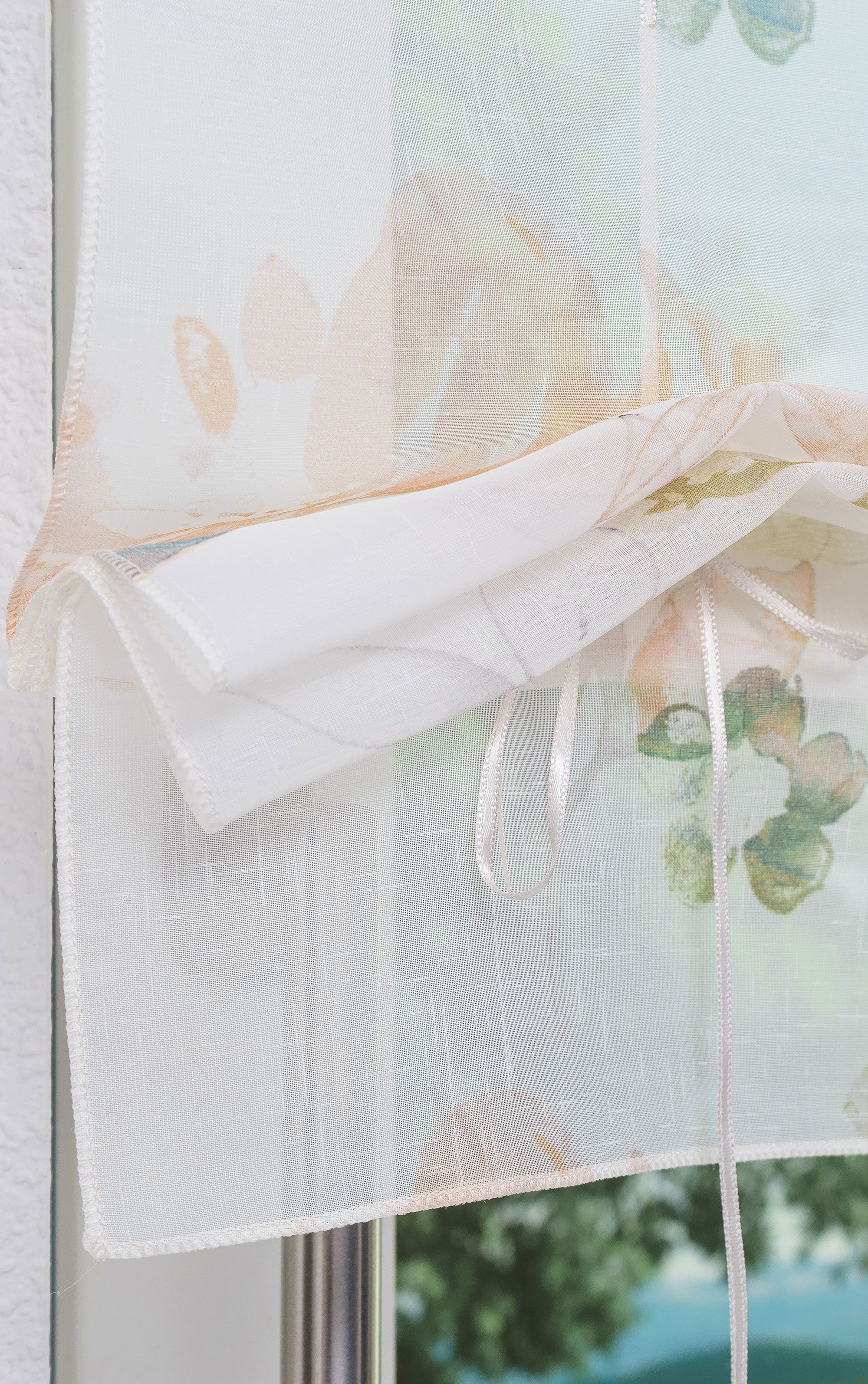 LYSEL® Raffrollo Aquarellblumen, HxB 135x60cm