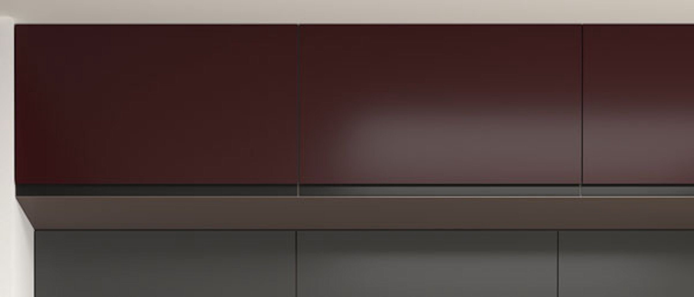 Feldmann-Wohnen Klapphängeschrank Bonn (Bonn, matt 60cm weiß wählbar und mit Korpusfarbe Küchenhängeschrank) Klappe Front