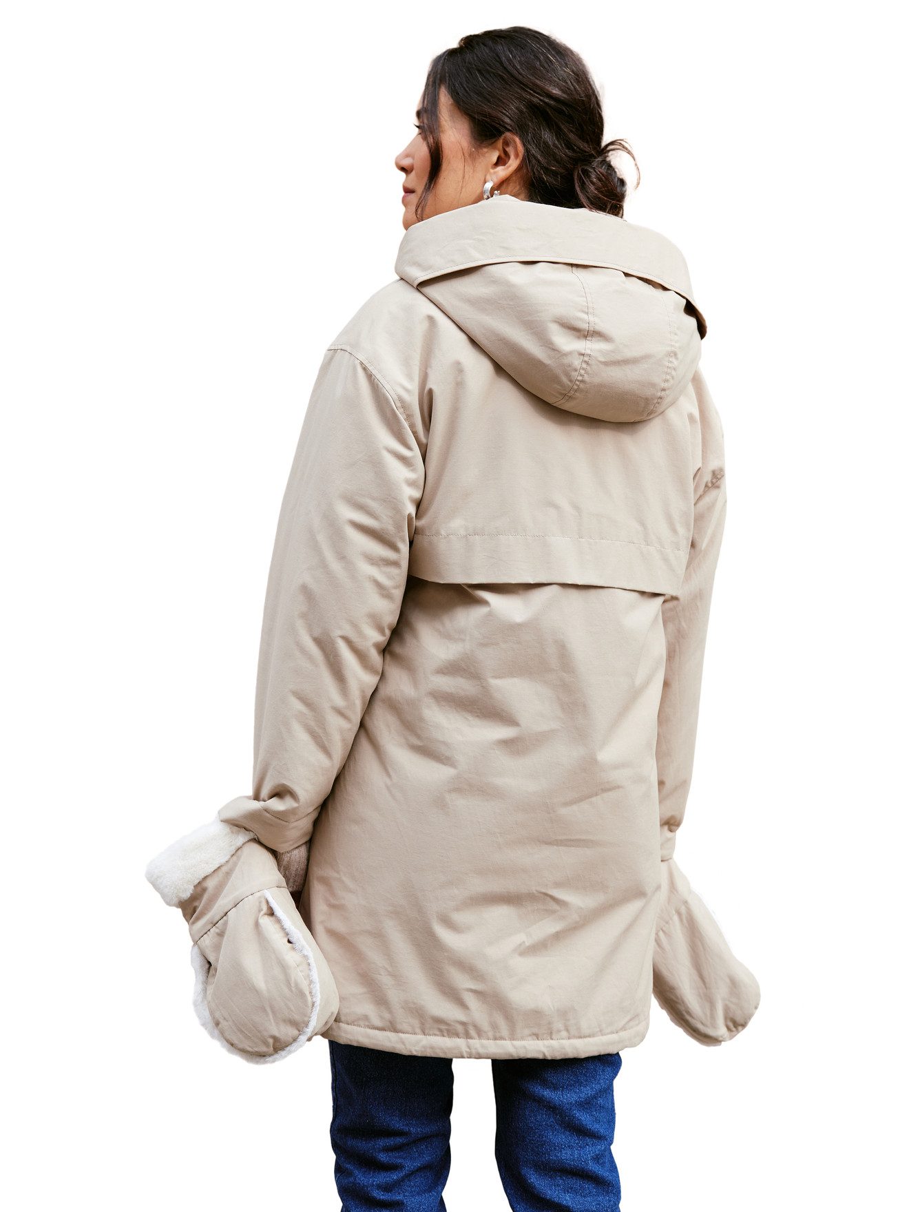 Envie de Fraise Umstandsjacke 2-in-1-Umstandsjacke / Tragejacke mit Fäustlingen 2-in-1, Recycling-Wattierung