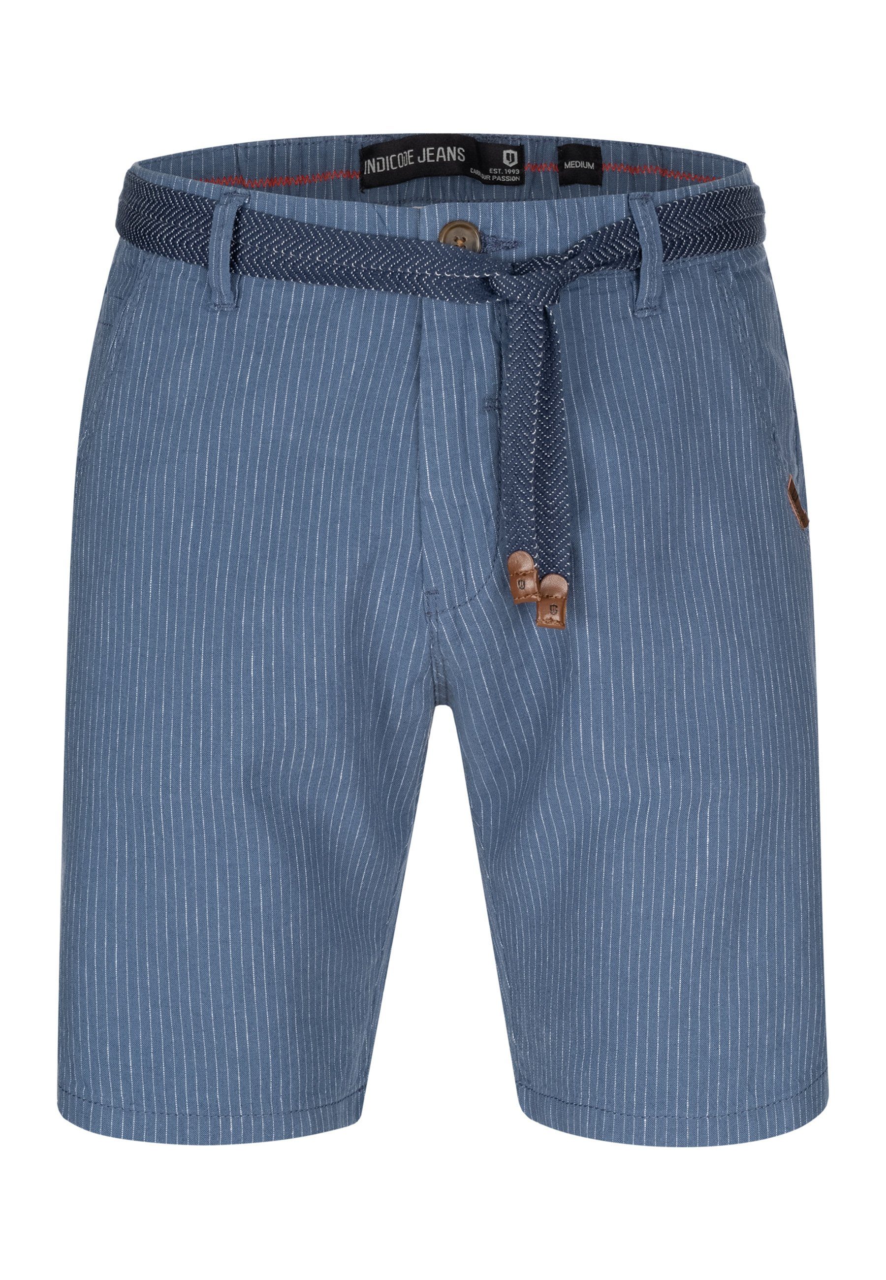 Indicode Chinoshorts Enford mit abnehmbaren, gemusterten günstig online kaufen
