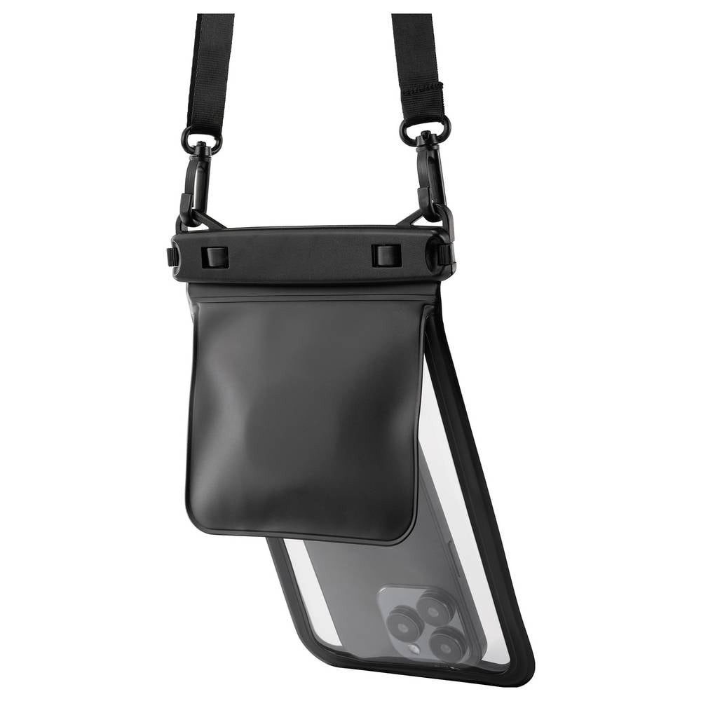 Renkforce Handyhülle Wasserdichte Smartphone Hülle Outdoorcase Universal Black, Transparent