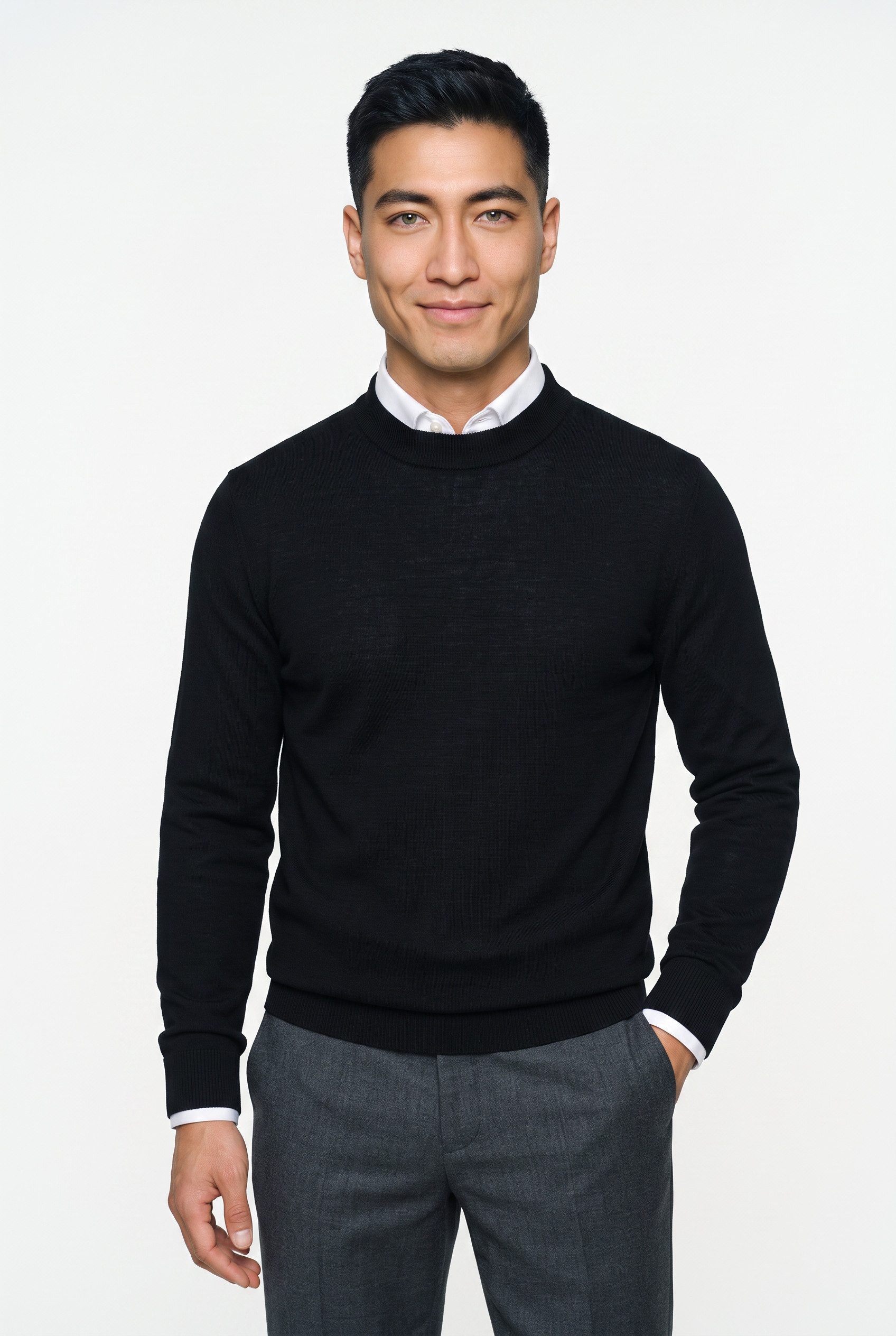 JOOP! Strickpullover Davide Schurwolle Premium Strick