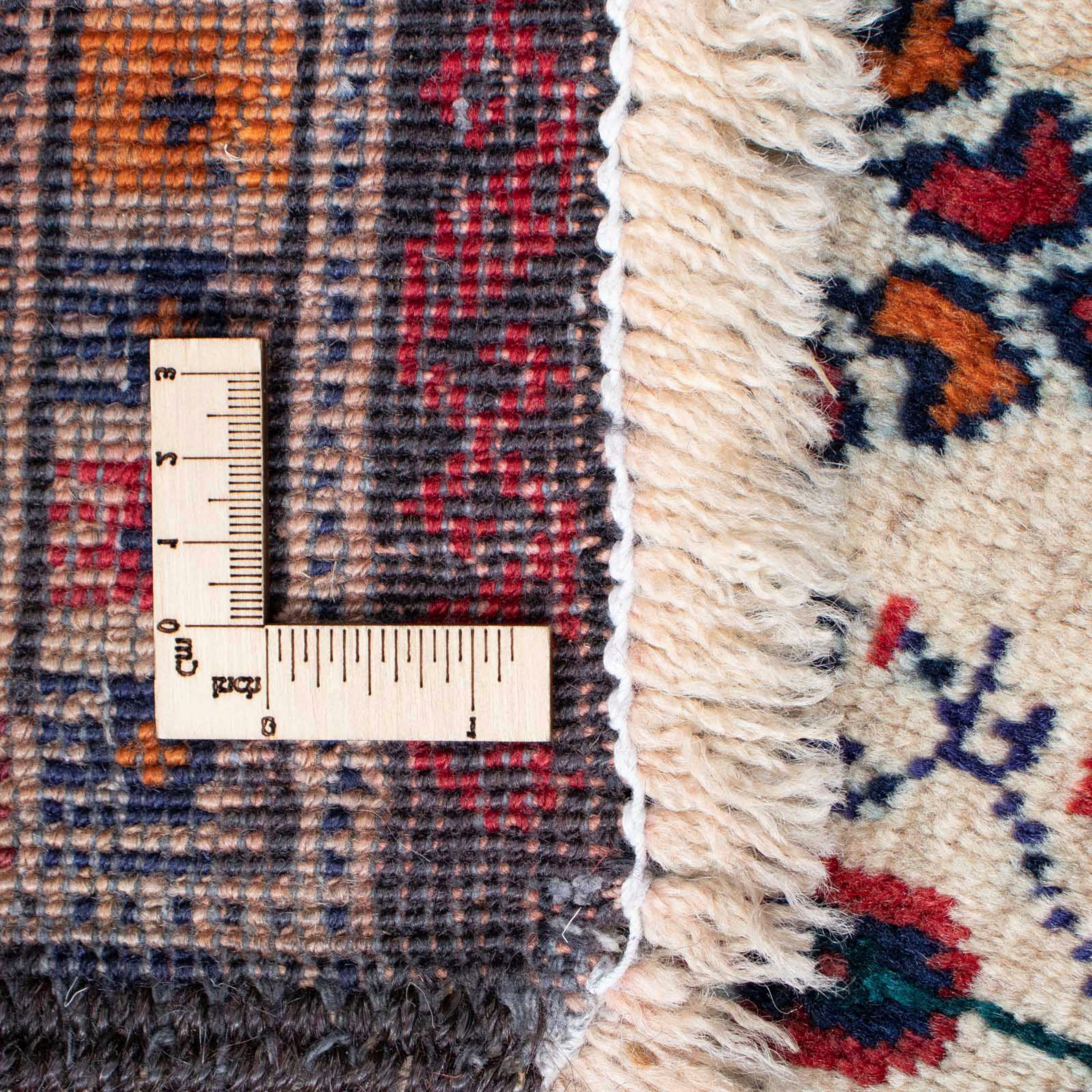 Orientteppich Belutsch - 181 Höhe: Zertifikat 8 91 cm x rechteckig, Handgeknüpft, mm, morgenland, beige, Einzelstück mit Wohnzimmer, 