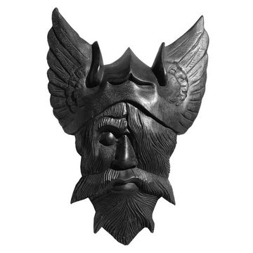 HOPLO Wanddekoobjekt Wandschmuck Odin Wandbild Holz Wikinger Gott Viking Wotan geschnitztes