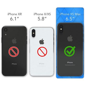 EAZY CASE Handyhülle Glitter Case für Apple iPhone XS Max 6,5 Zoll, Silikonhülle Etui Silikon Schutzhülle Glitzereffekt Phone Case Blau