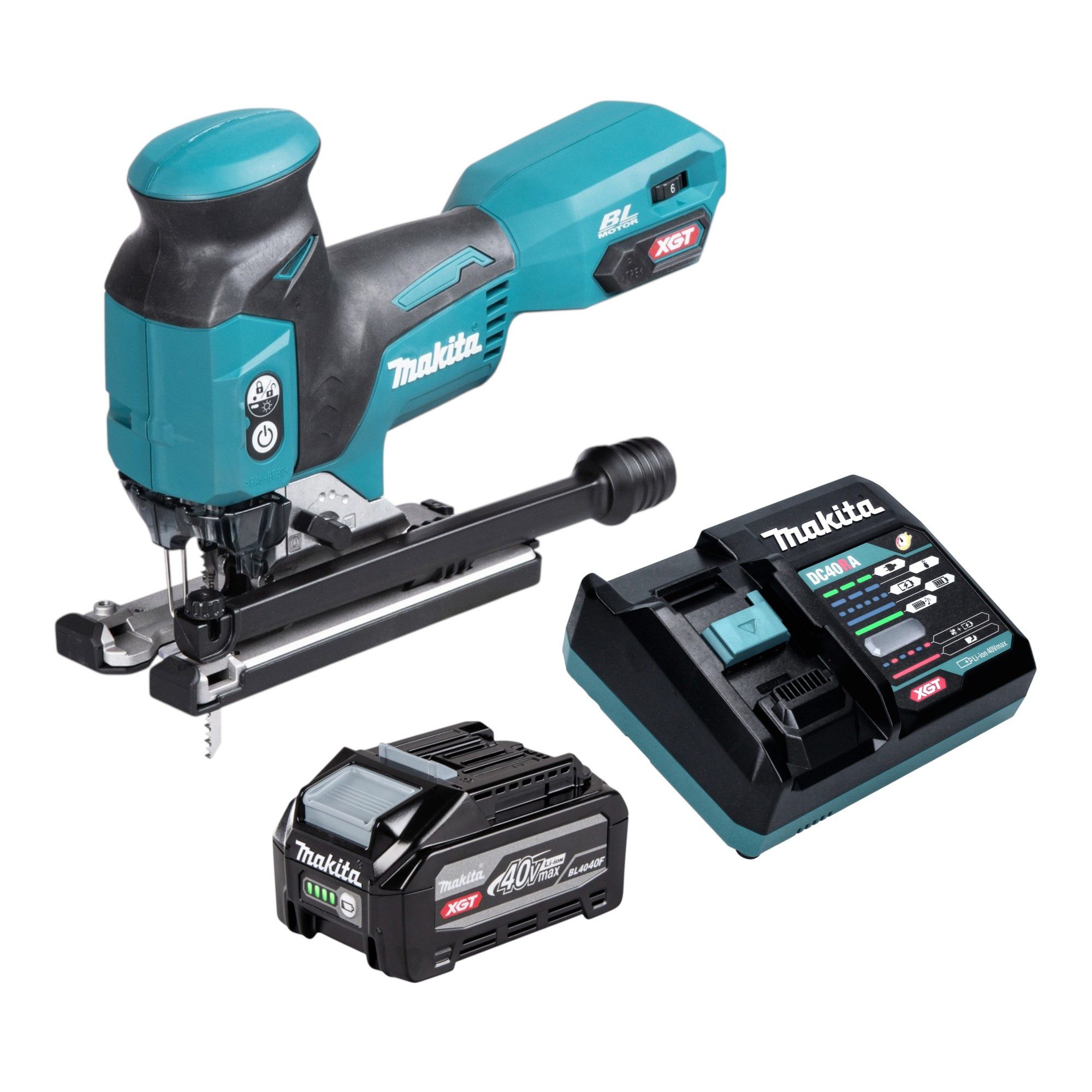 Makita Akku-Stichsäge JV 001 GU101 40 V max. 135 mm Brushless + 1x Akku 4,0 Ah + Ladegerät