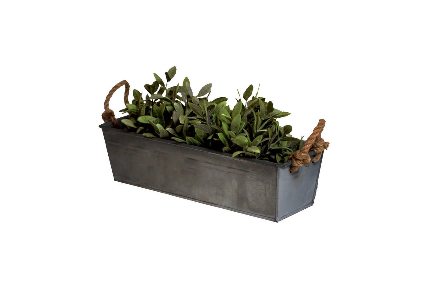 Thumbnail - colourliving Blumenkasten Pflanztopf Zinktopf Recta Serie Vintage Black 37cm (1 St), langlebig, dekorativ, handbemalt