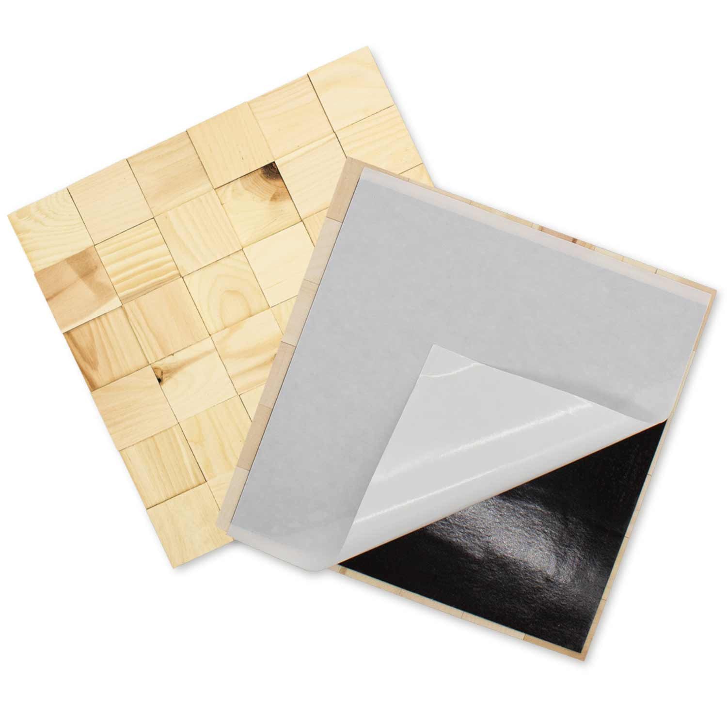 wodewa GmbH 3D Wandpaneel Vollholz - Serie 50 -, BxL: 5x5 cm, 0,00 qm, (Matte, 36-tlg., 0,09 m) 3D-Optik, Selbstklebend