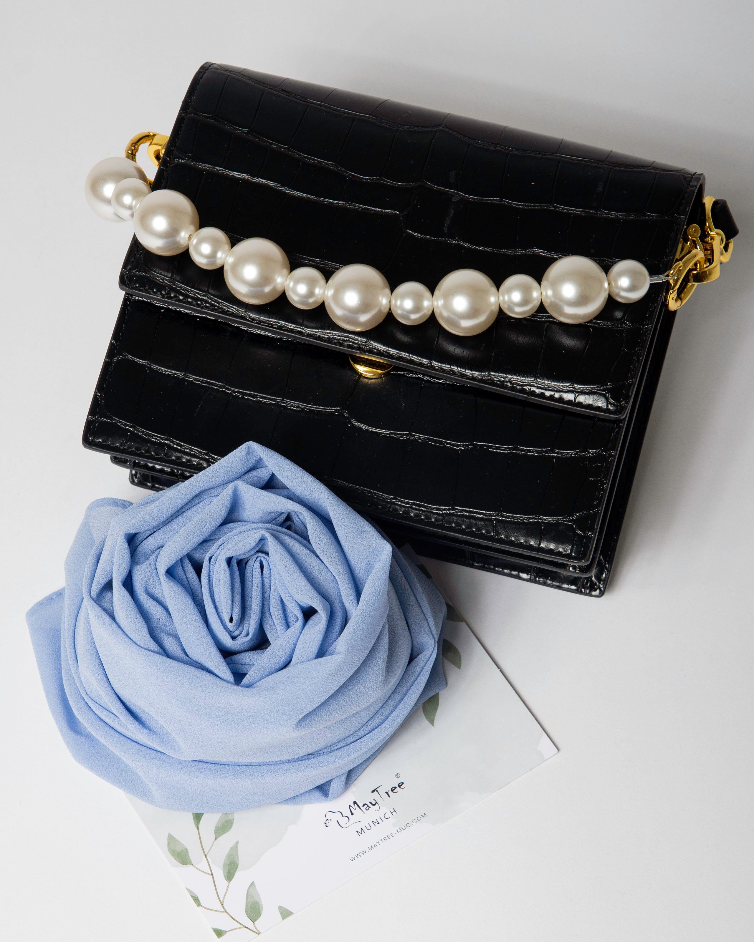 MayTree Modeschal Chiffon Schal, Damen Stola, Umschlagtuch für Abendkleid, Hijab, (Stück, 1-St)