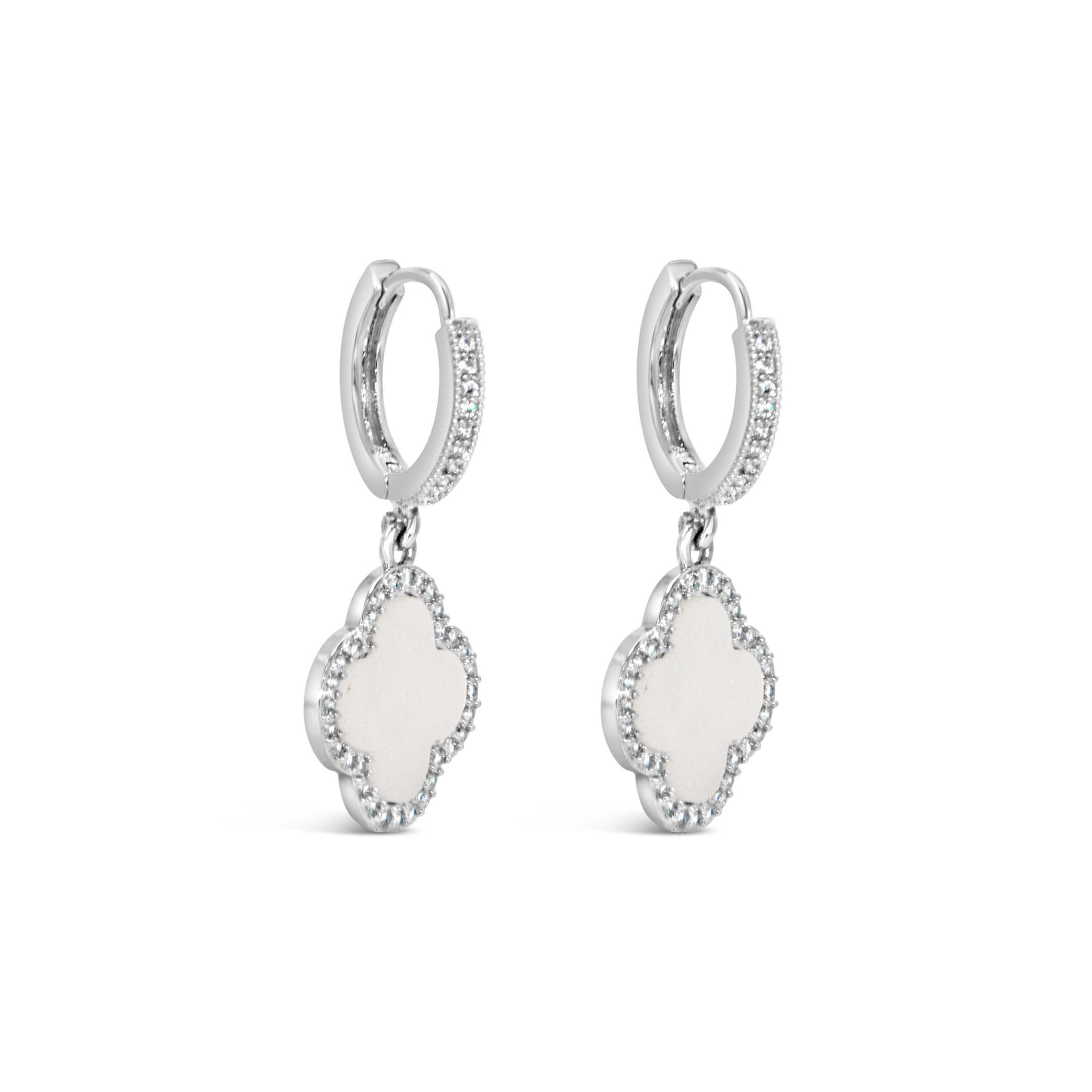 Ars-Argenti Paar Ohrhänger Sexy Kleeblatt Ohrhänger Ohrringe "Lucky Luxe "-925 Sterling-Silber