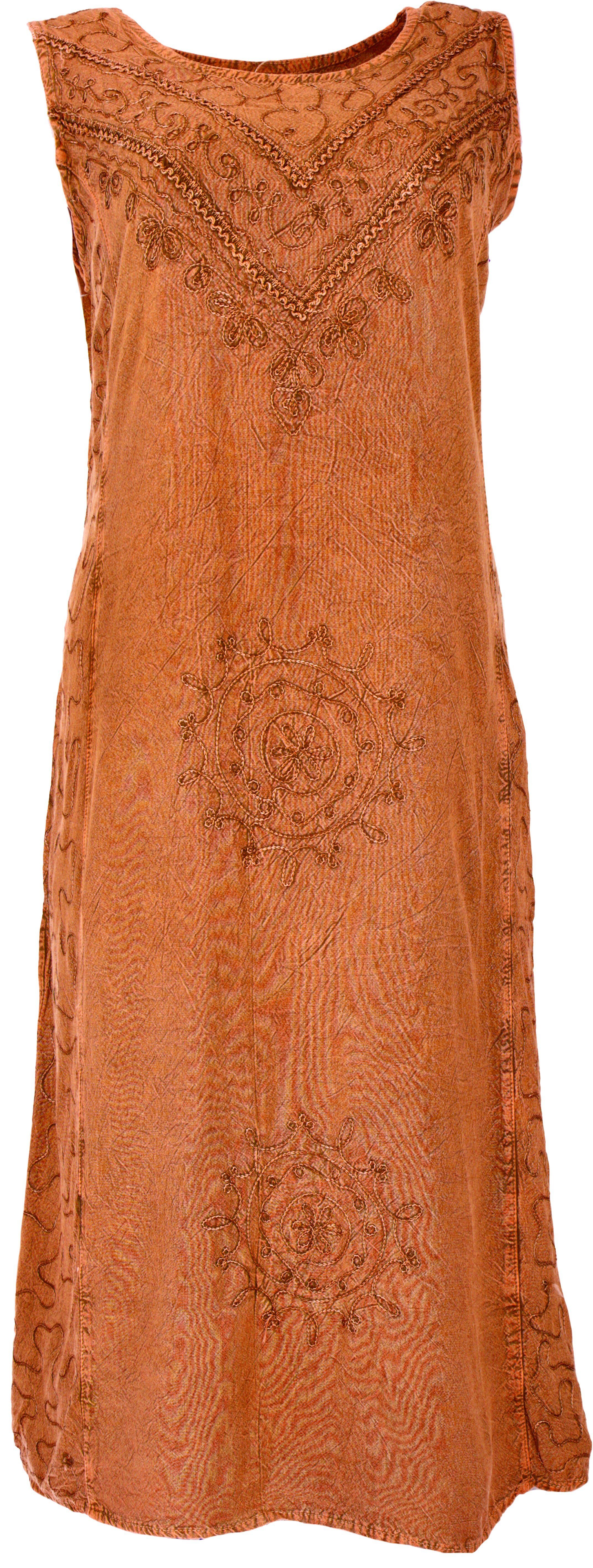 Guru-Shop Midikleid Besticktes Boho Sommerkleid, Midikleid,.. günstig online kaufen