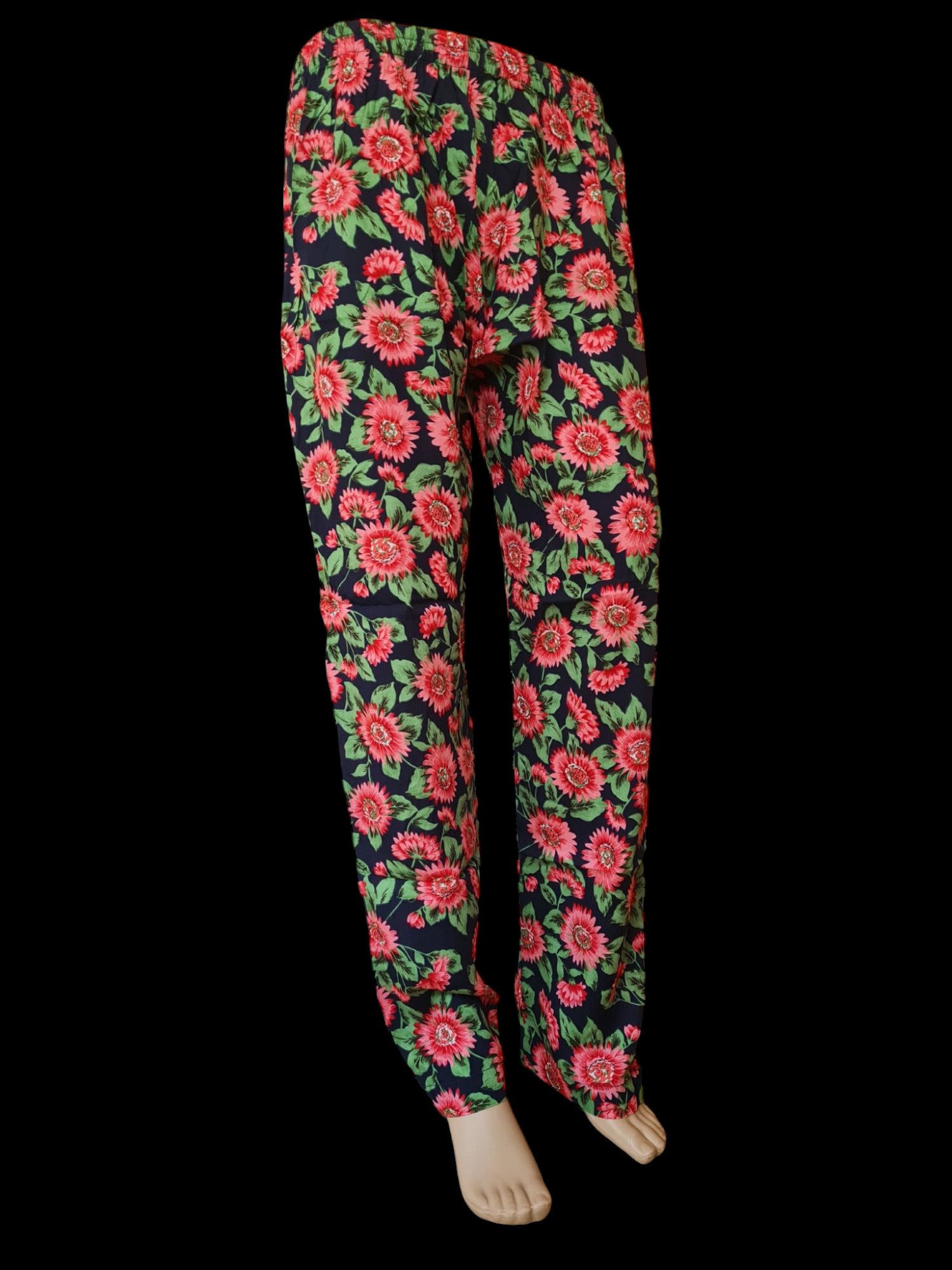 PfauGermany Pyjamahose Pink Flower Freizeithose günstig online kaufen