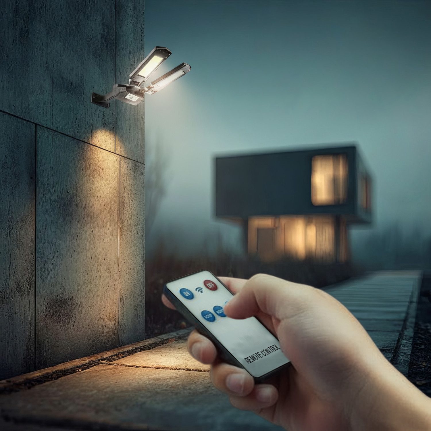 Maclean LED Solarleuchte MCE447, Kaltweiß, Solar Straßenlampe 5W 2x 450 Lumen IP54