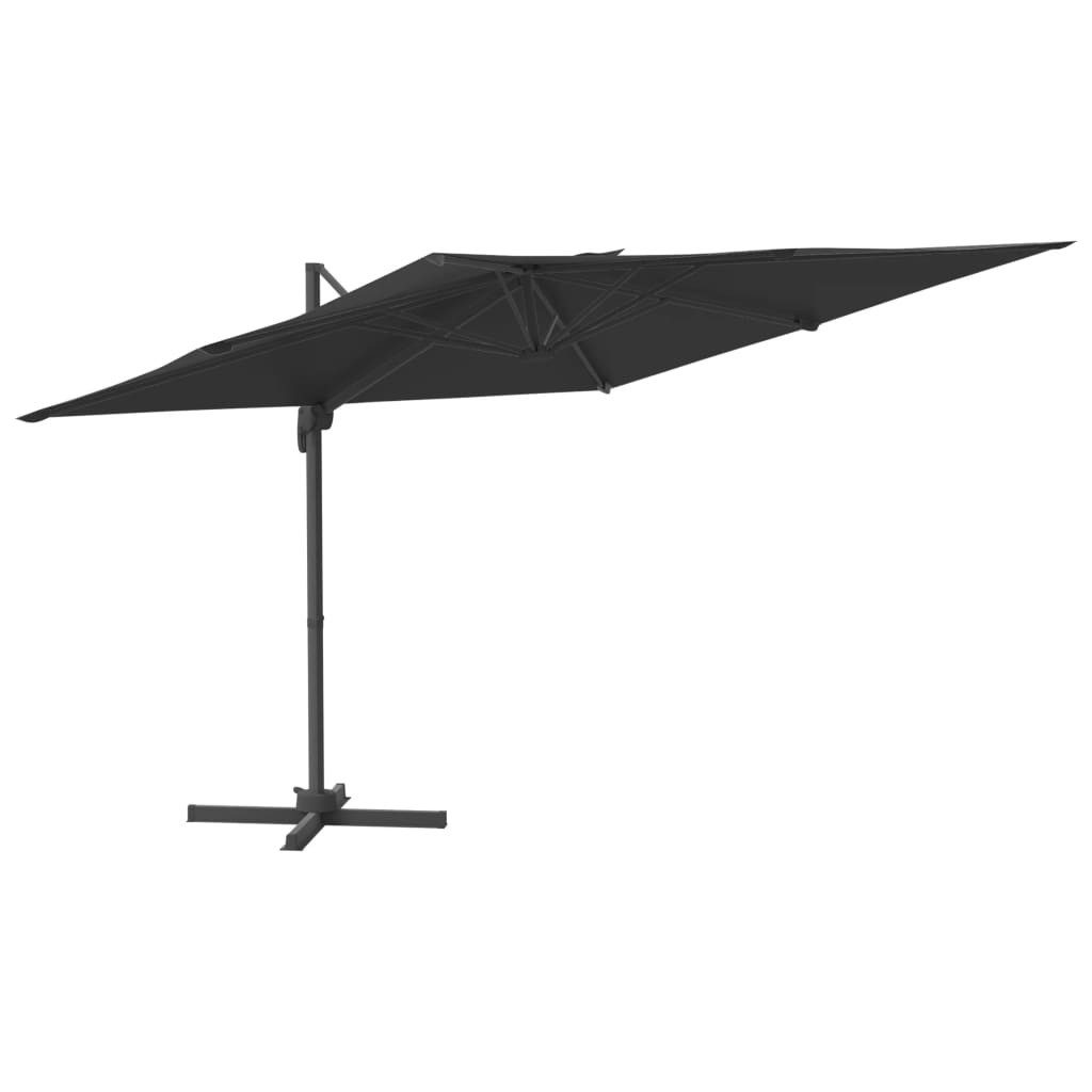 Sonnenschirm Ampelschirm mit Aluminium-Mast Schwarz 300x300 cm