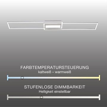 SellTec LED Deckenleuchte LED Deckenleuchte ASMIN, CCT-Farbtemperaturregelung, Dimmfunktion, Memoryfunktion, 2xLED-Board/17W, Warmweiß bis Tageslichtweiß, Lichtfarbwechsel CCT, dimmbar, Fernbedienung