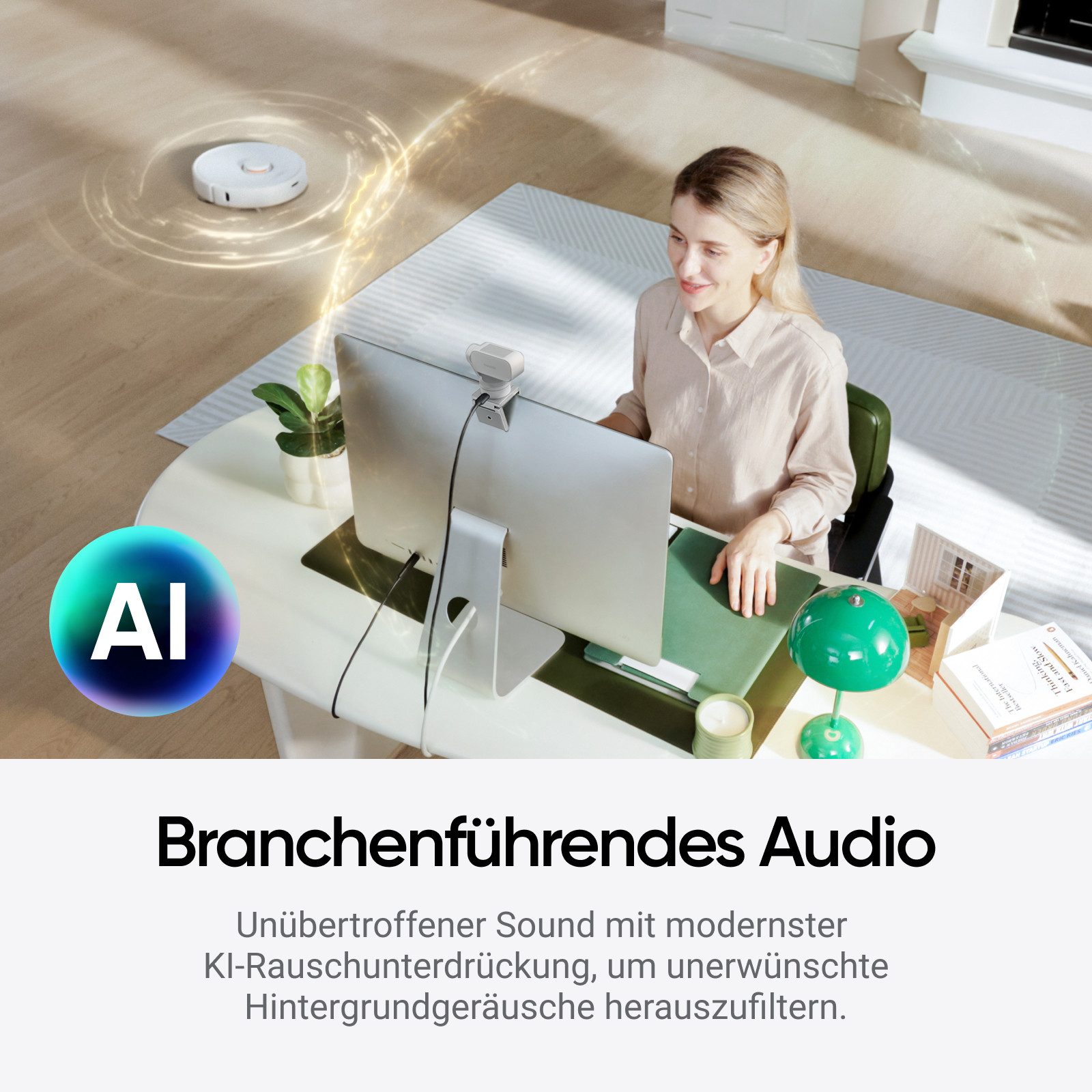 Insta360 Insta360 Link 2 - 4K Webcam für PC/Mac Full HD-Webcam