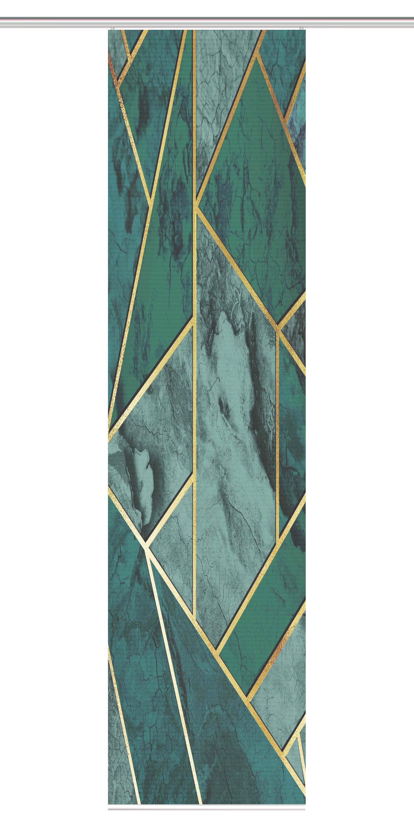 HOME in green Schiebegardine 84058 SIGNUM Schiebegardine recyceltes Polyester Bambusoptik 245x60 (1 St), Polyester (recycelt) Polyester