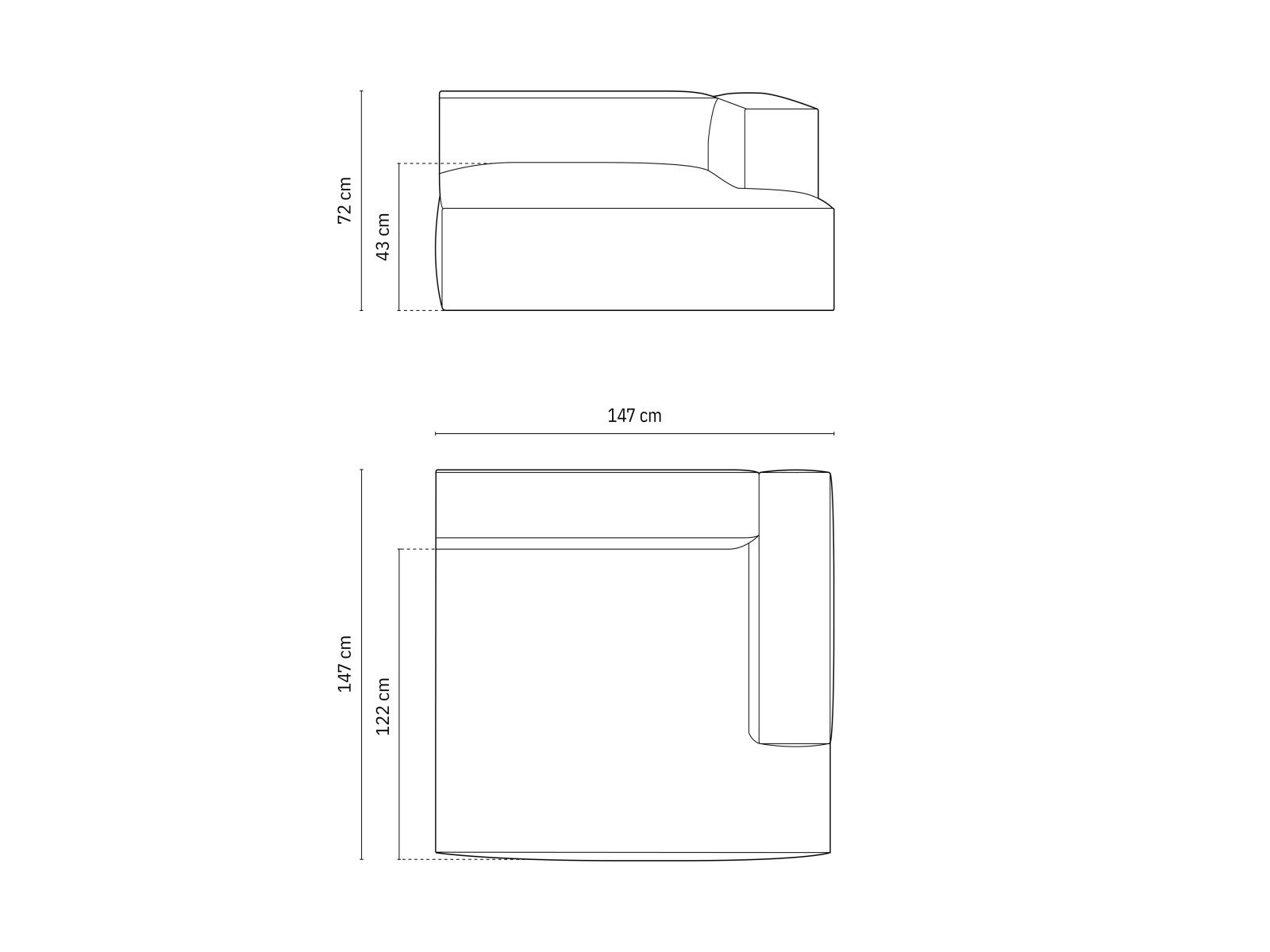 Micadoni Recamiere Nuria, 1-Sitzer Groß