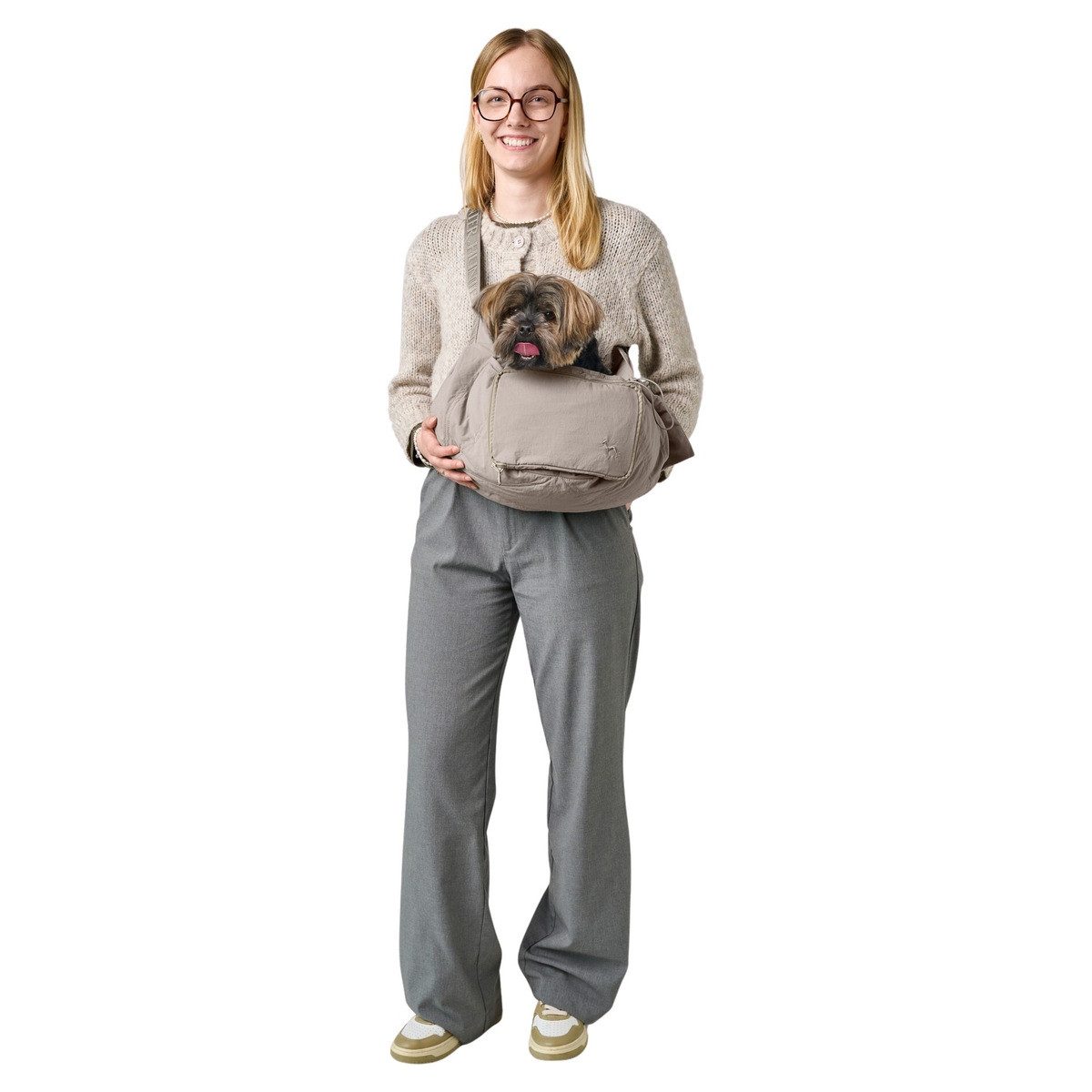Hunter Tierbedarf Tiertransporttasche 2-in-1 Hunde-Tragebeutel und Liegefläche Seoul to go greige