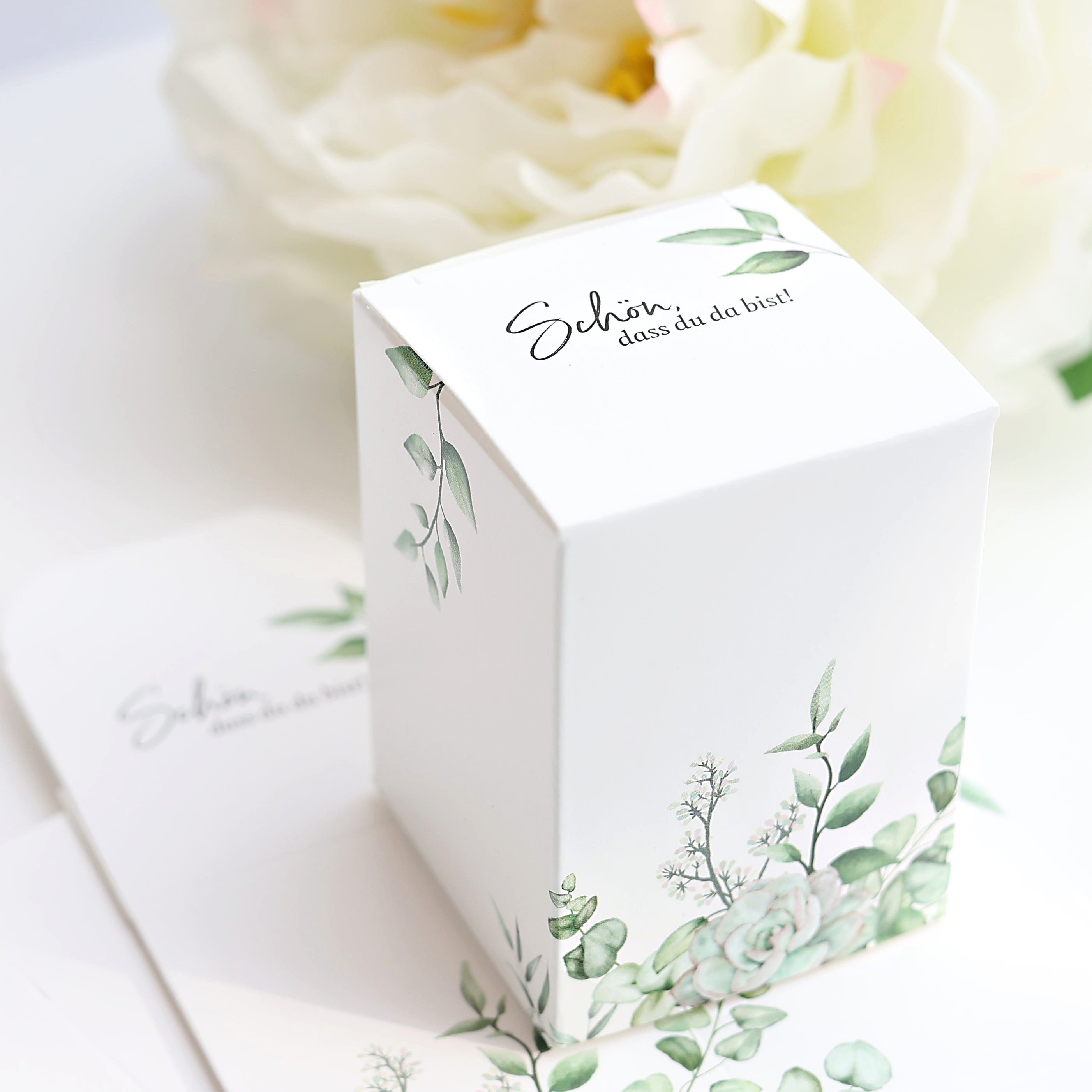 heaven+paper Поздравительные открытки Mini Faltschachtel Eukalyptus, hochwertig, 5 x 5 x 7 cm