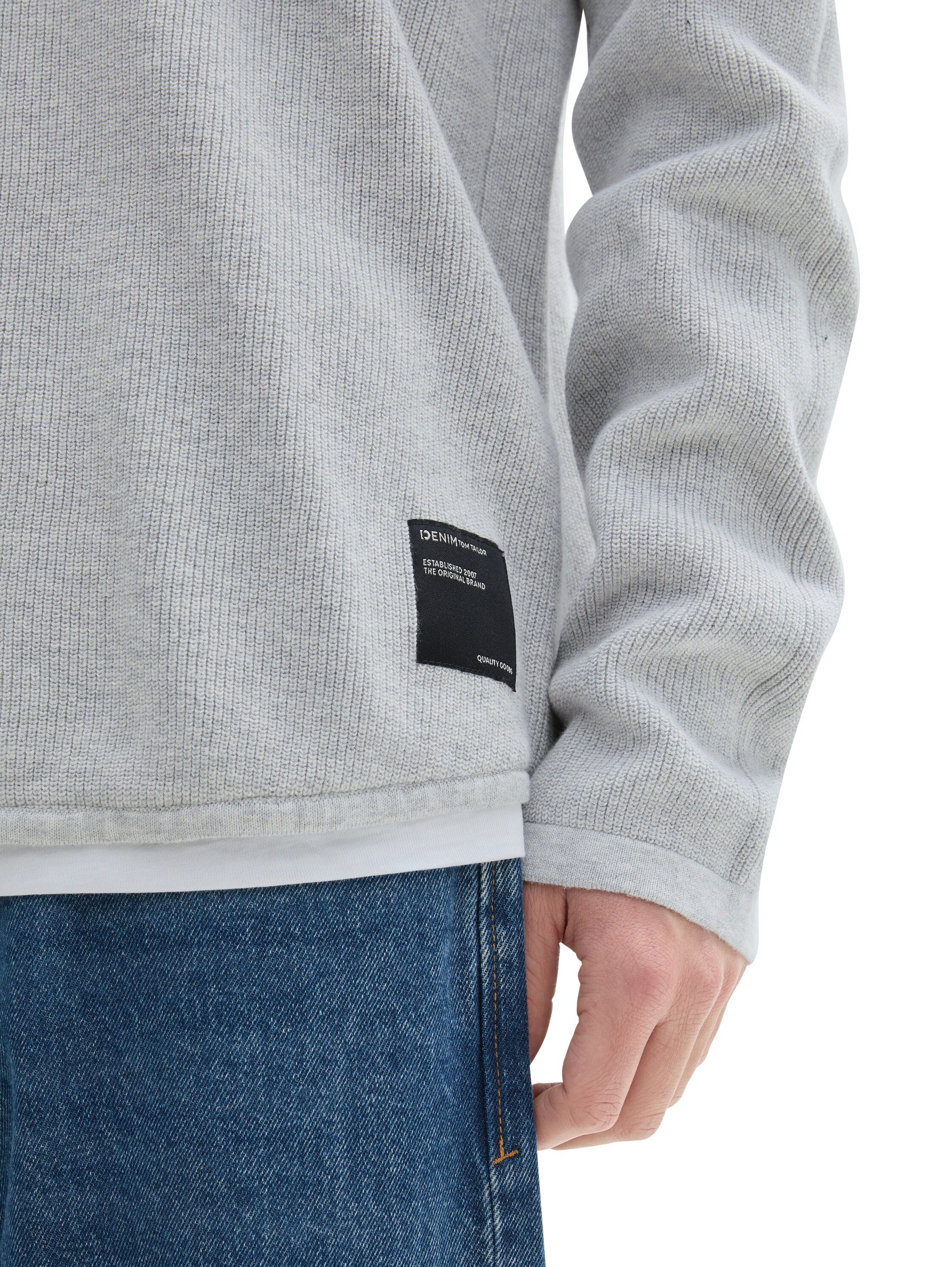 TOM TAILOR Denim 2-in-1-Pullover mit Struktur