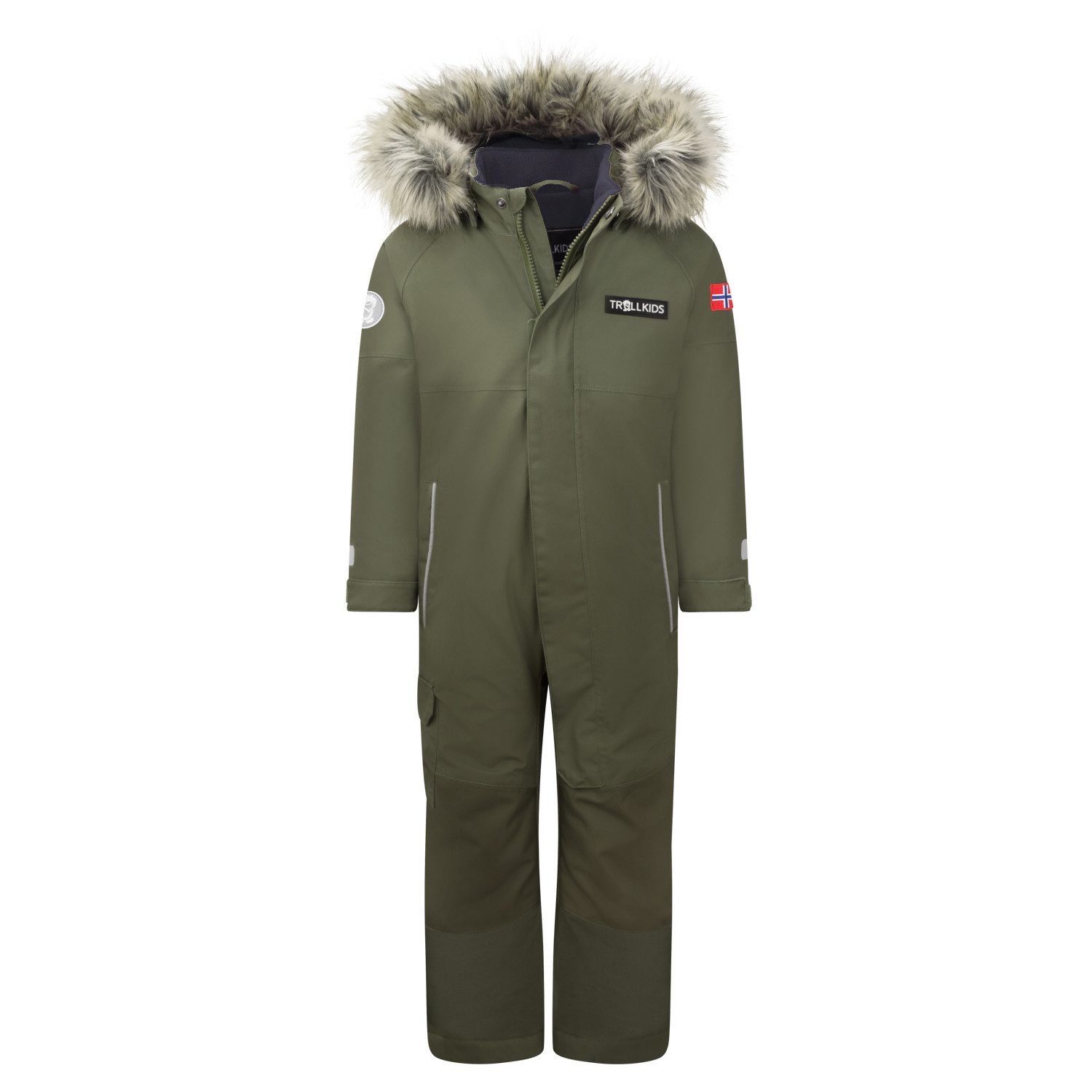 TROLLKIDS Schneeoverall KIDS KIRKENES SNOWSUIT mit abnehmbarer und verstellbarer Kapuze, wasserdicht, atmungsaktiv