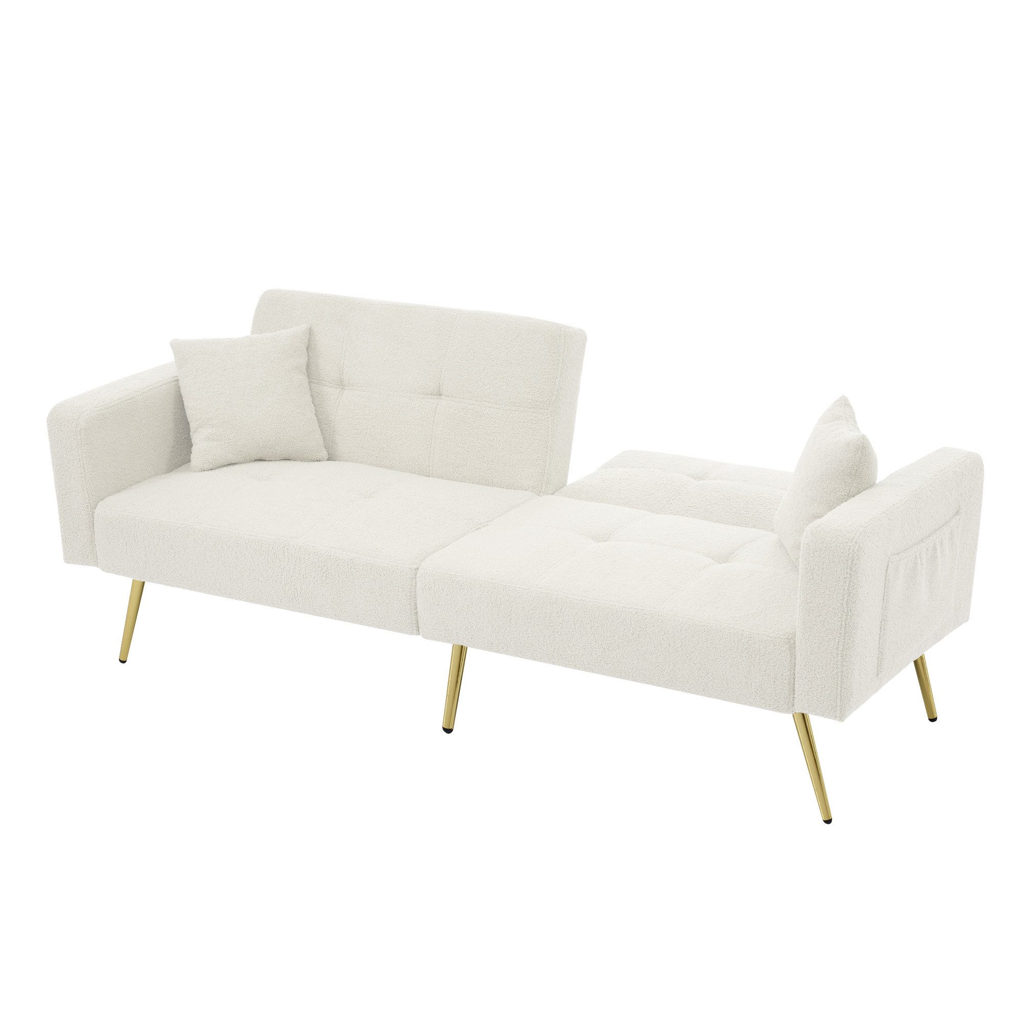 Merax Schlafsofa, mit Bettfunktion, Bettsofa, Klappsofa, Gästebett