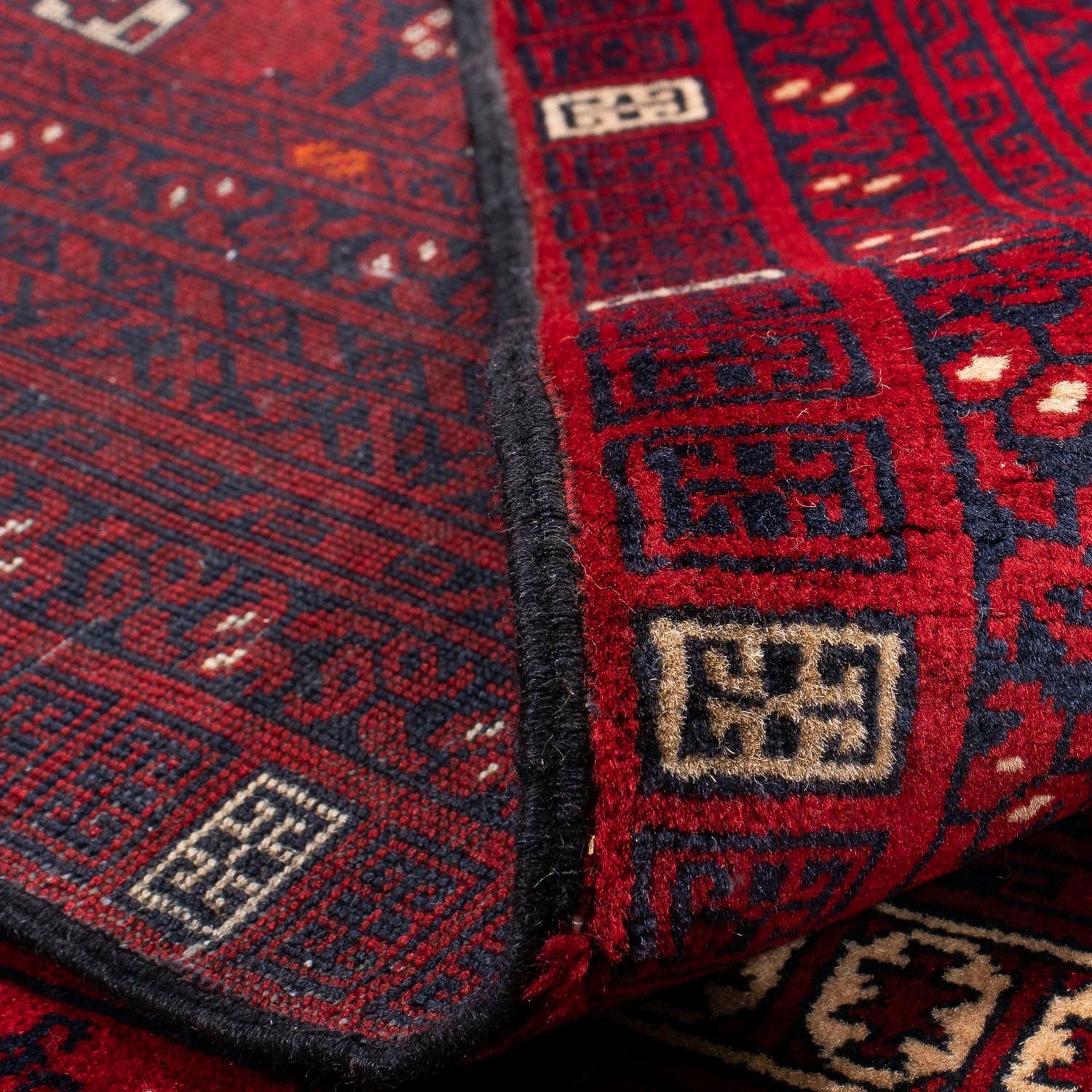 Orientteppich Turkaman - rechteckig, dunkelrot, mm, Zertifikat Handgeknüpft, cm mit morgenland, Wohnzimmer, 6 158 Höhe: x Einzelstück - 244