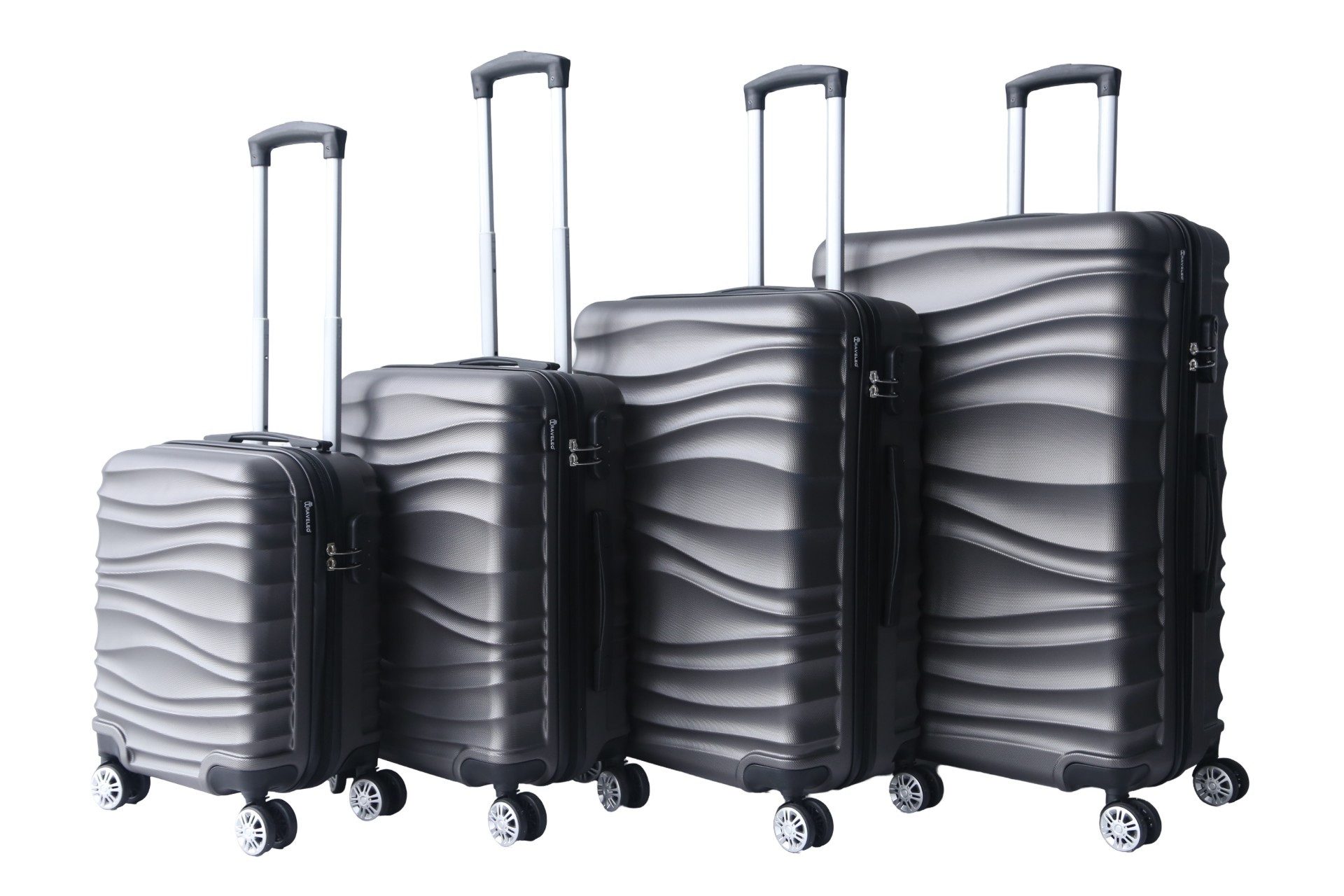 Cheffinger Koffer 4 tlg Reisekoffer Hartschale Trolley Set Handgepäck Reisetasche