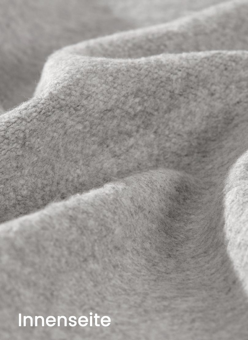 grau-melange Trigema TRIGEMA Freizeitanzug Sweater mit Gemütlicher Kapuze