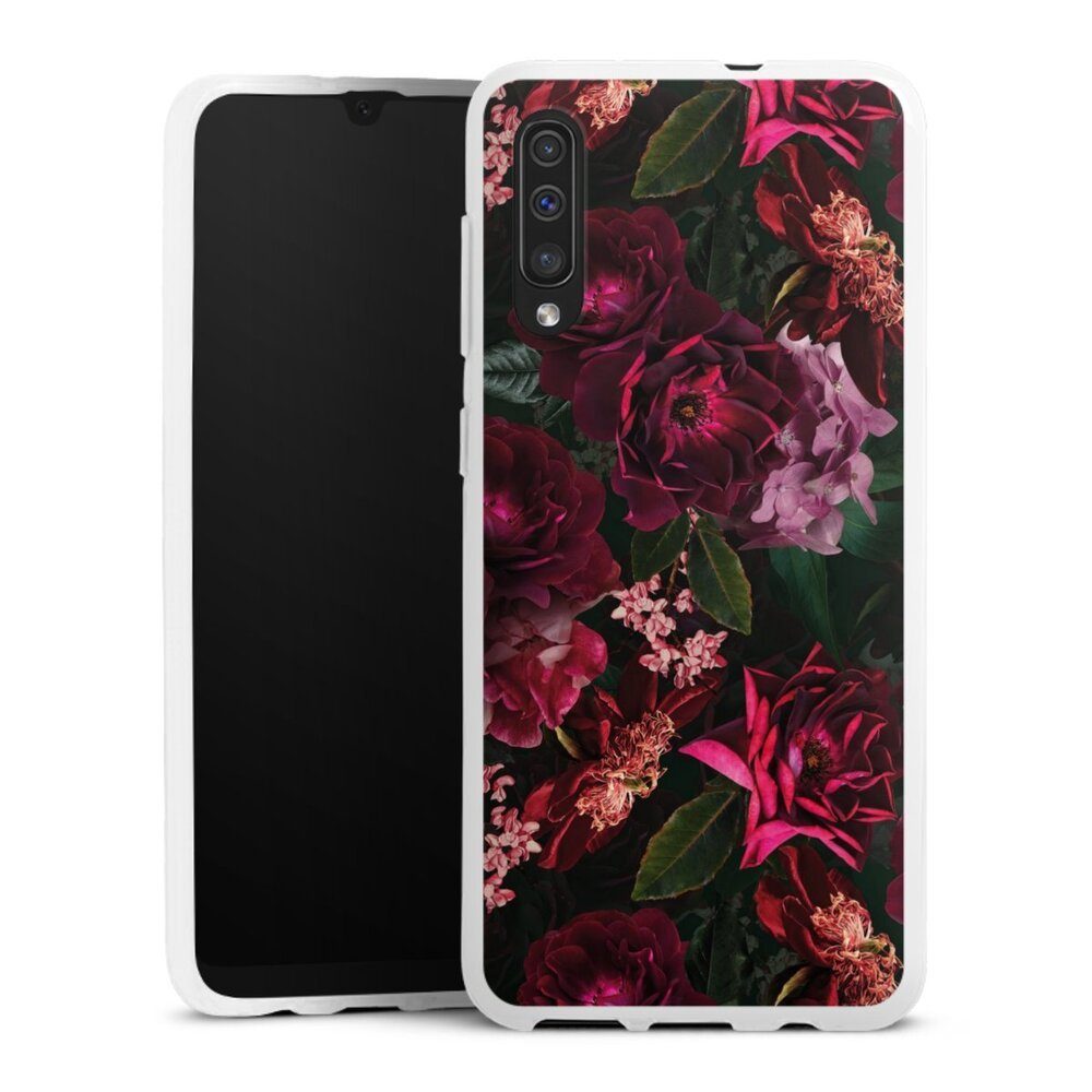 DeinDesign Handyhülle Rose Blumen Blüte Dark Red and Pink Flowers, Samsung Galaxy A30s Silikon Hülle Bumper Case Handy Schutzhülle