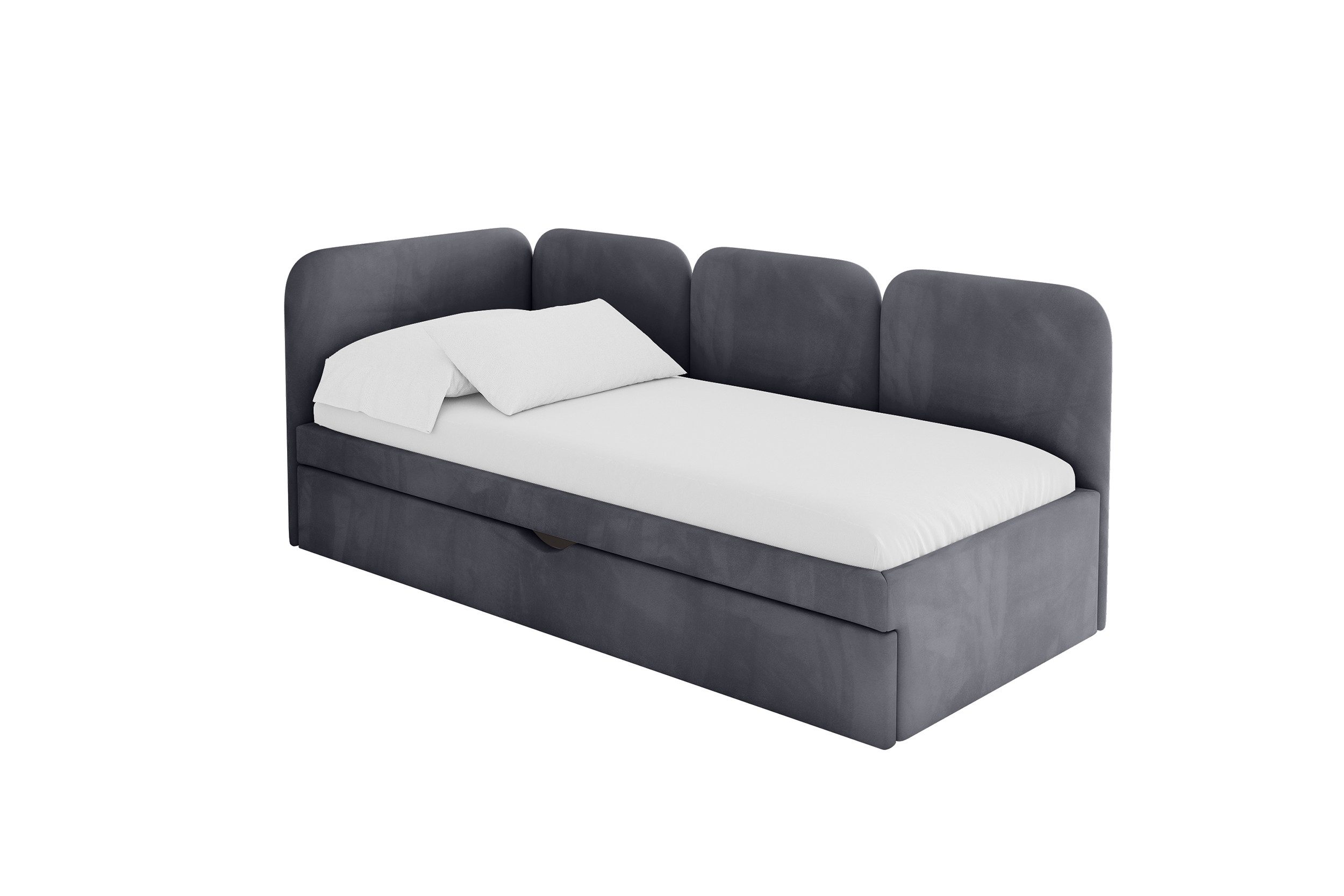 ALTDECOR Jugendbett ALVY (Jugendbett mit Bettkasten und Lattenrost, Polsterbett ohne Matratze), Einzelbett mit Stauraum, Bett mit Kopfteil – Bild 2 von 5