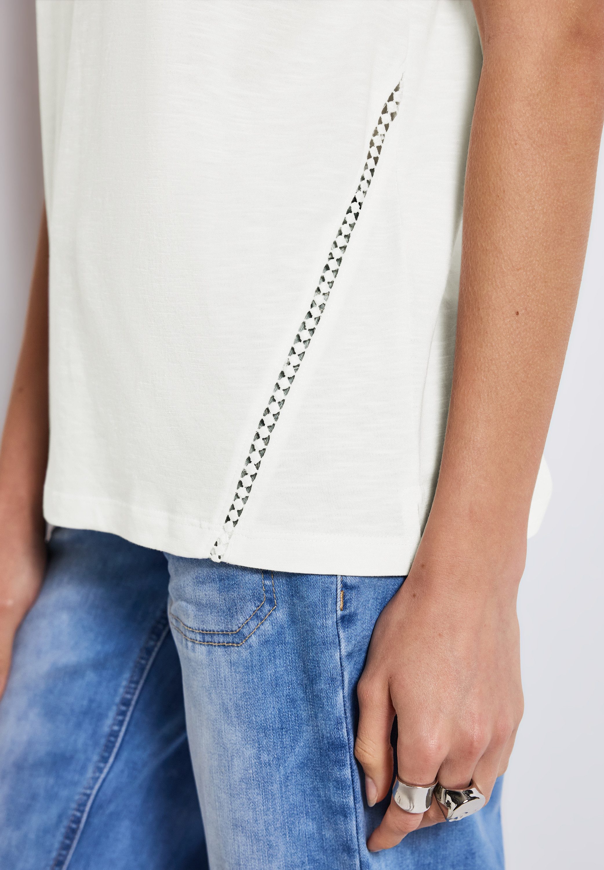 STREET ONE Shirttop mit Häkeldetails