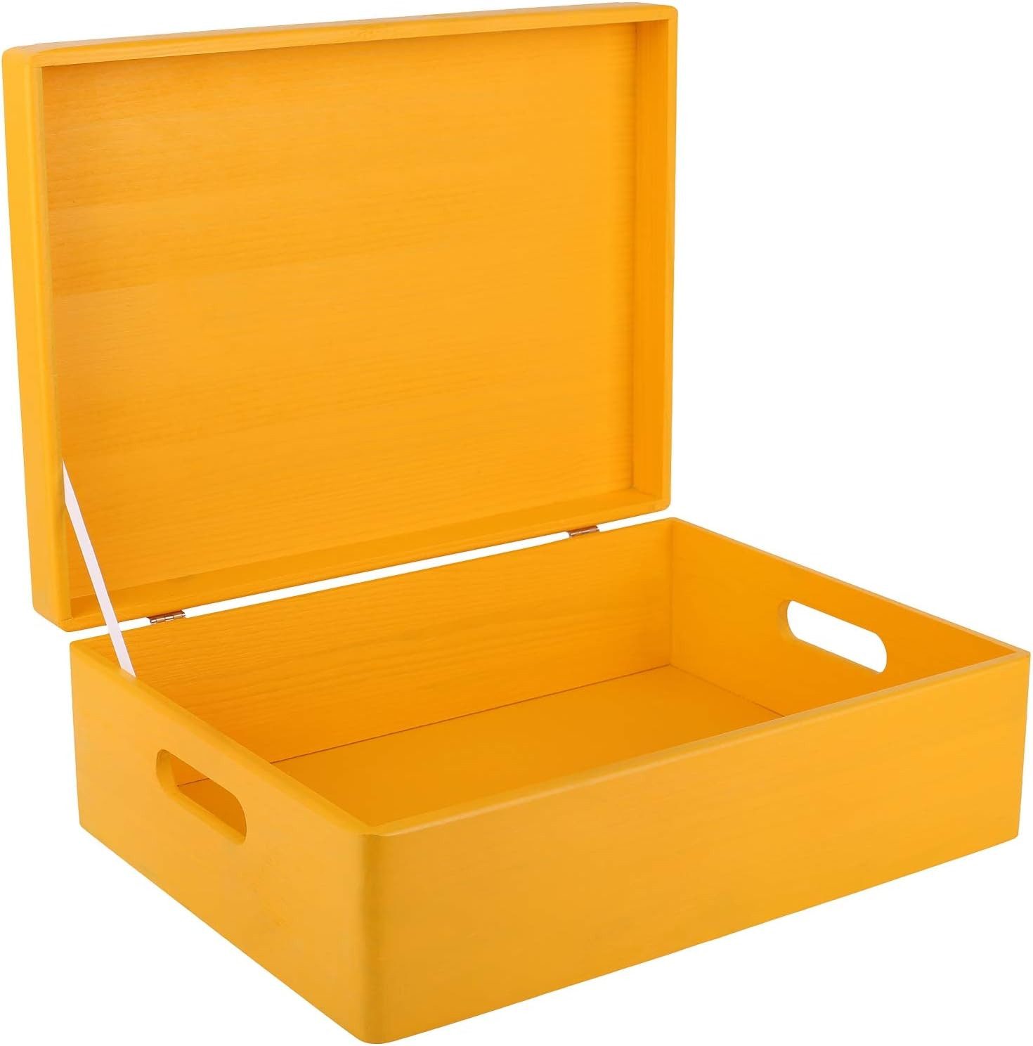 Creative Deco Holzkiste Große mit Deckel 40x30x14 cm (1cm)