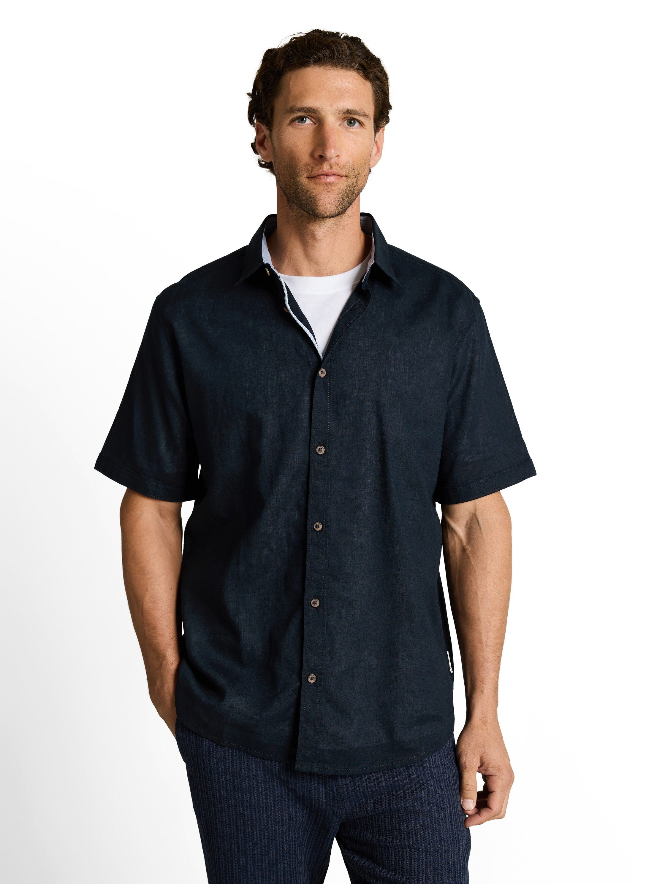 TOM TAILOR Kurzarmhemd mit Kent Kragen