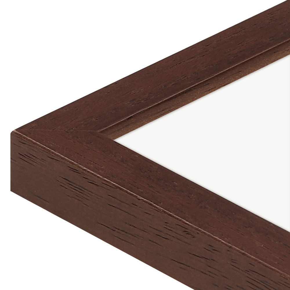 WANDStyle Galerierahmen G950 30x60 cm, für 3 Bilder, im Format 15x20 cm, aus Massivholz in der Farbe Nussbaum