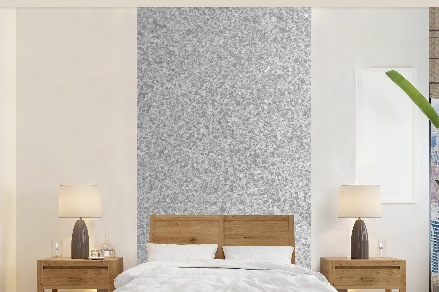 MuchoWow Fototapete Granit - Struktur - Grau - Design, Matt, bedruckt, (2 St), Vliestapete für Wohnzimmer Schlafzimmer Küche, Fototapete | Fototapeten