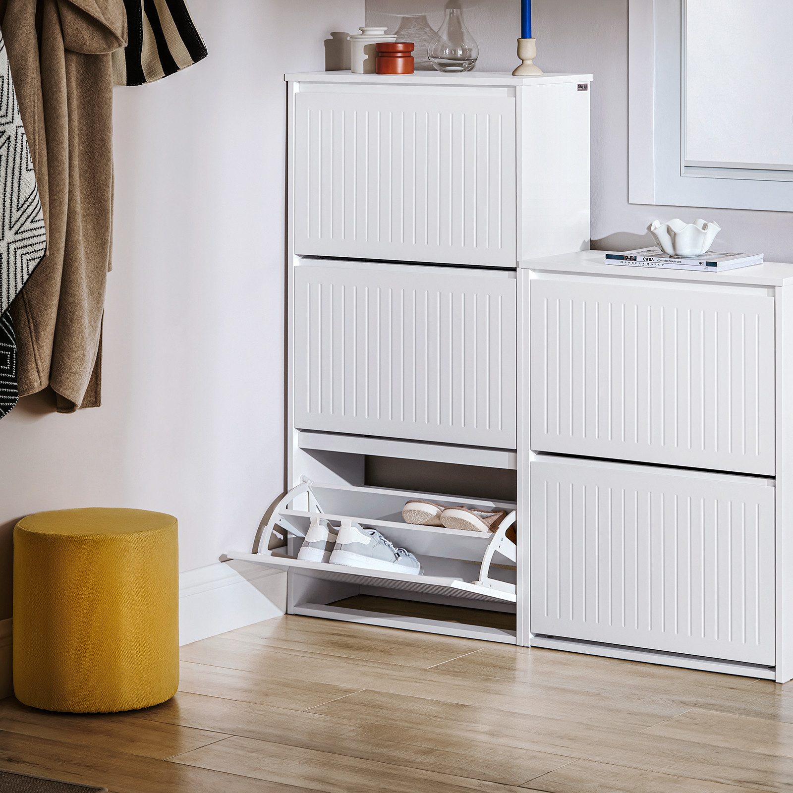 SoBuy Schuhkipper FSR165, mit 1/2/3 Klappen, mit variabel verstellbaren Ein günstig online kaufen