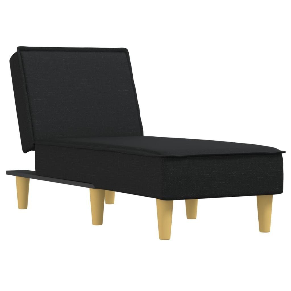 vidaXL Chaiselongue 1 Chaiselongue Stoff, Schwarz Teile