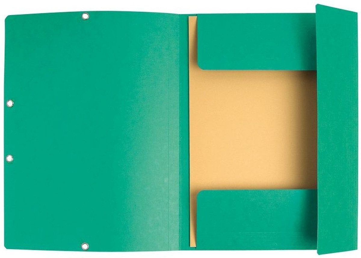 Fächermappe Eckspannmappe Nature Future A4 Manila-Karton 355g grün Packung mit 10
