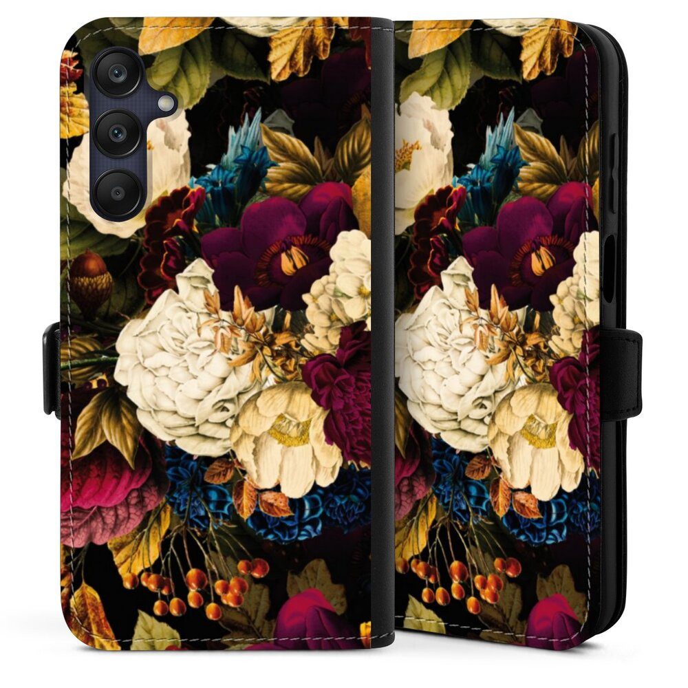 Handyhülle Vintage Blumen Muster Dark Vintage Flowers