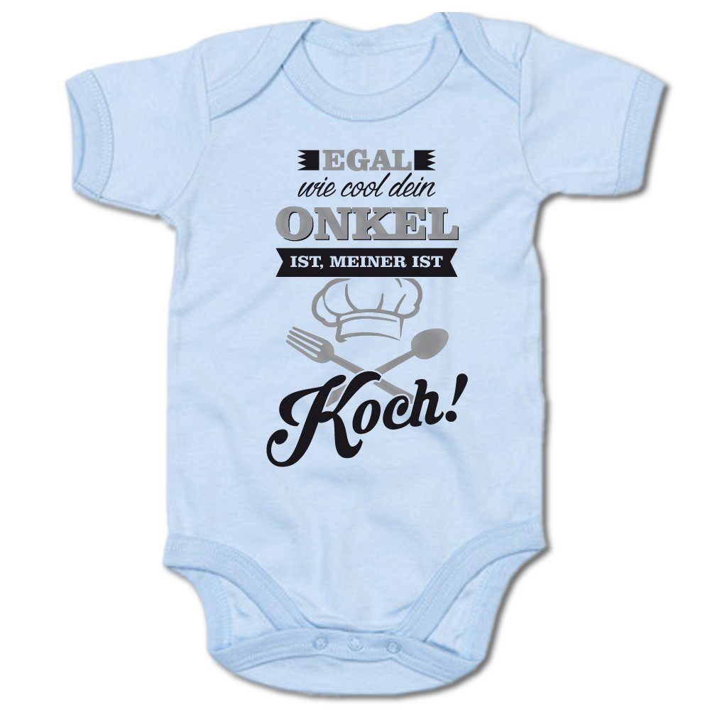 Ggraphics Kurzarmbody Baby Body Egal wie cool dein Onkel ist, meiner