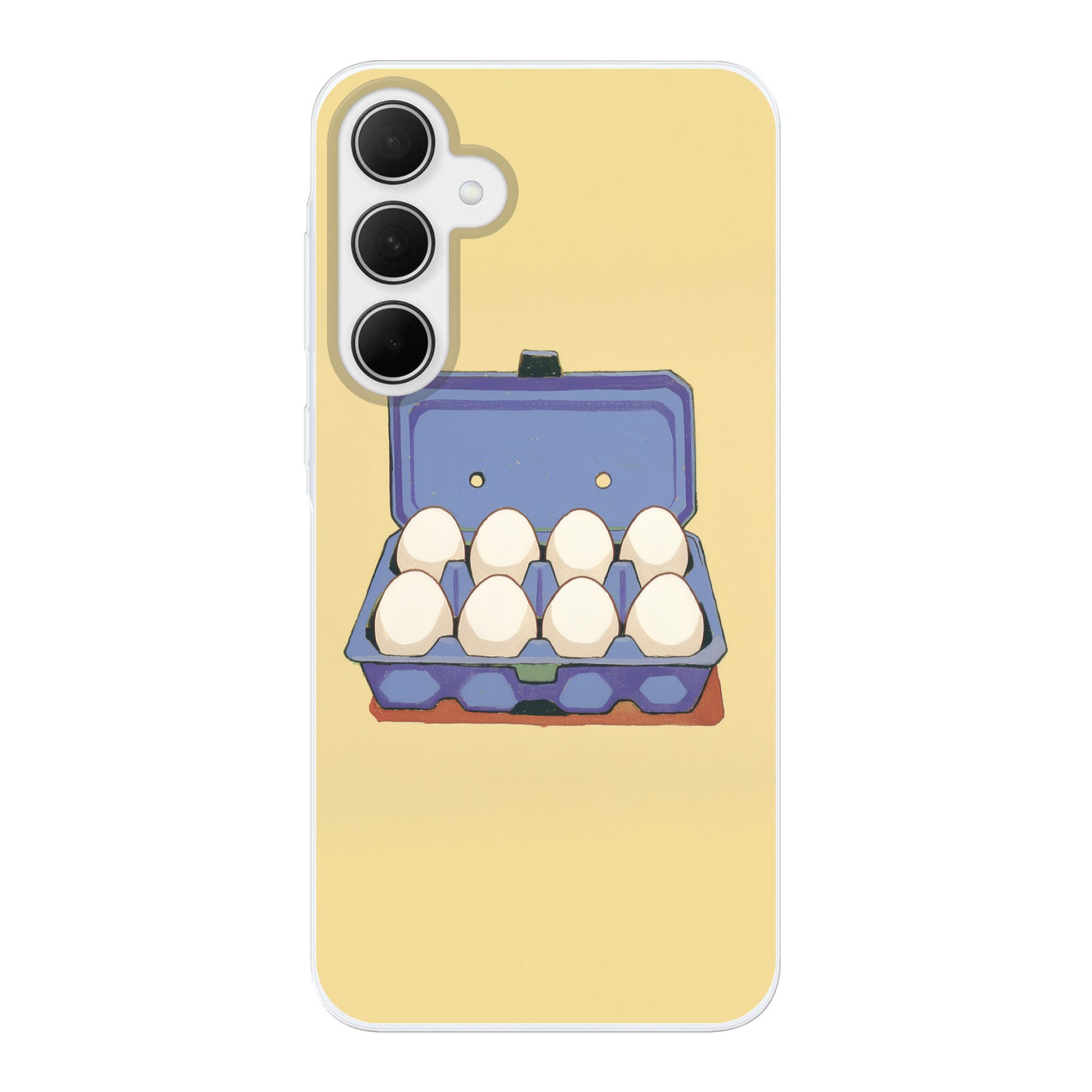 MuchoWow Handyhülle für Samsung Galaxy A35 5G Eier - Box - Minimalistisch - Blau, Smartphone-Bumper, Print, Handy Schutzhülle Dünn